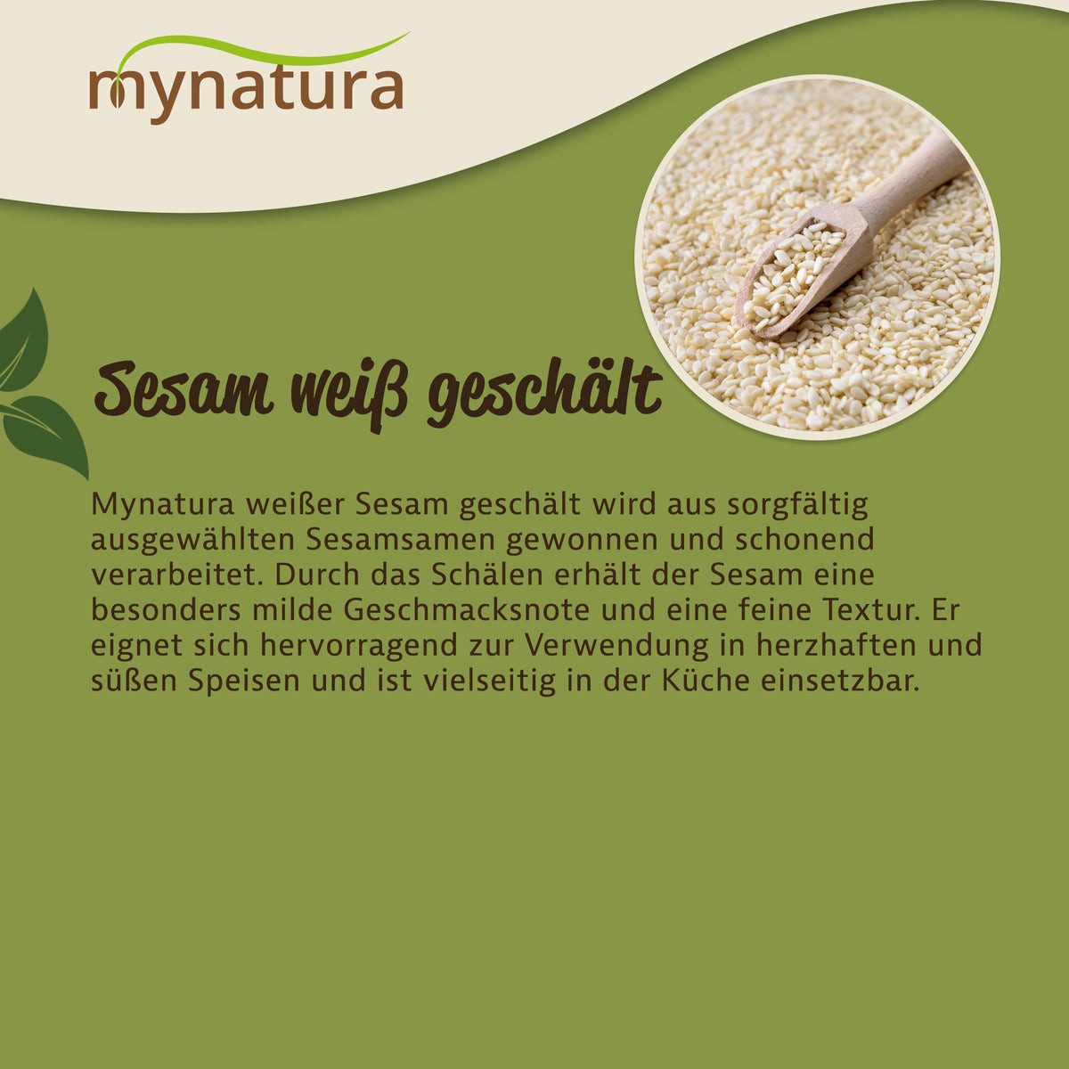 Mynatura Samen Mynatura Weißer Sesam geschält – Bild 3 von 5