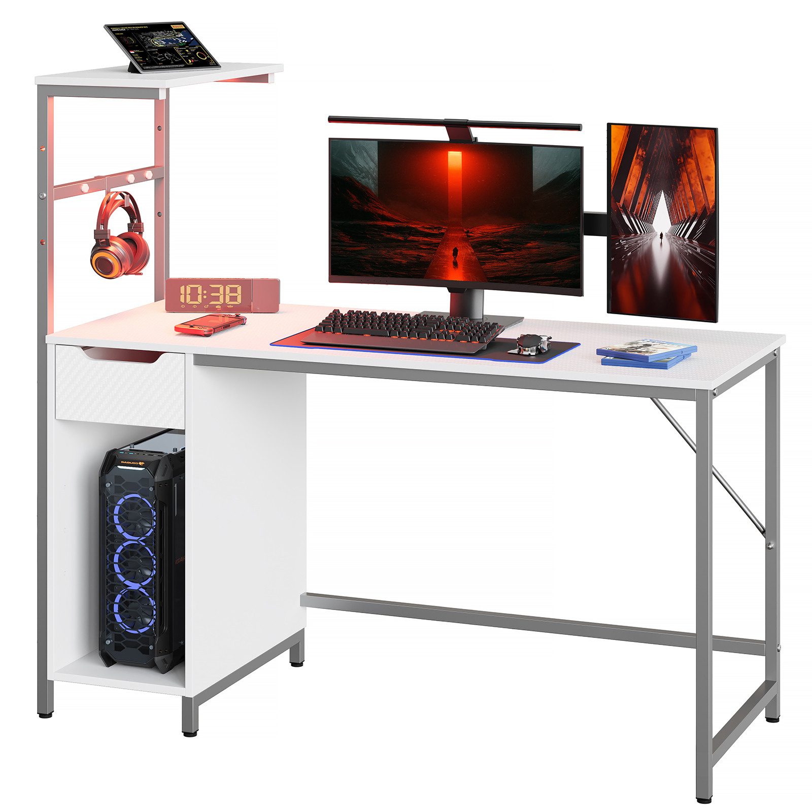 Bestier Computertisch Gaming Tisch mit Schublade, günstig online kaufen