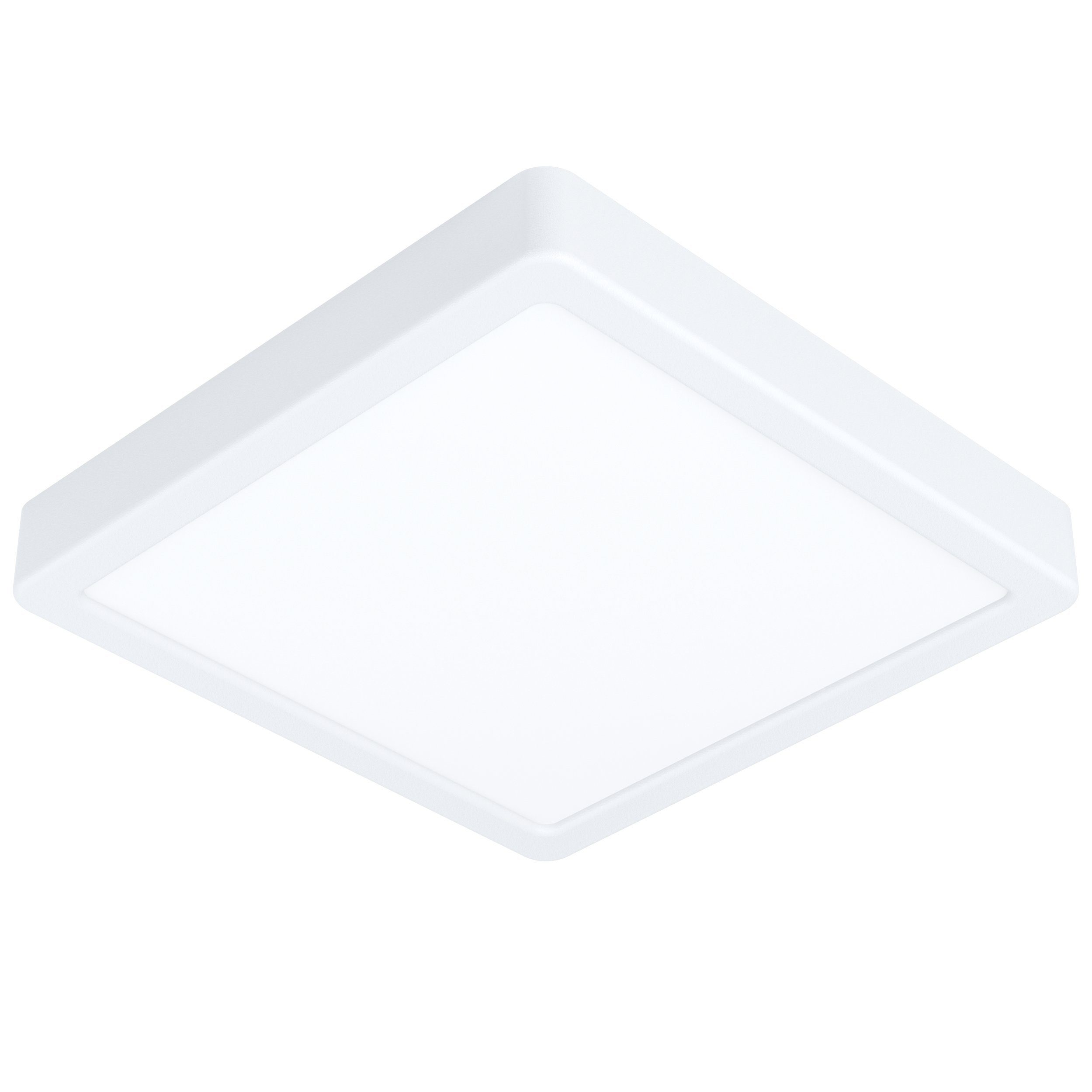 EGLO LED integriert, Deckenlampe Deckenleuchte Kunststoffschirm, 21 LED x 1-flammig, 21 Weiß, Warmweiß, FUEVA, LED Stahl, cm, fest