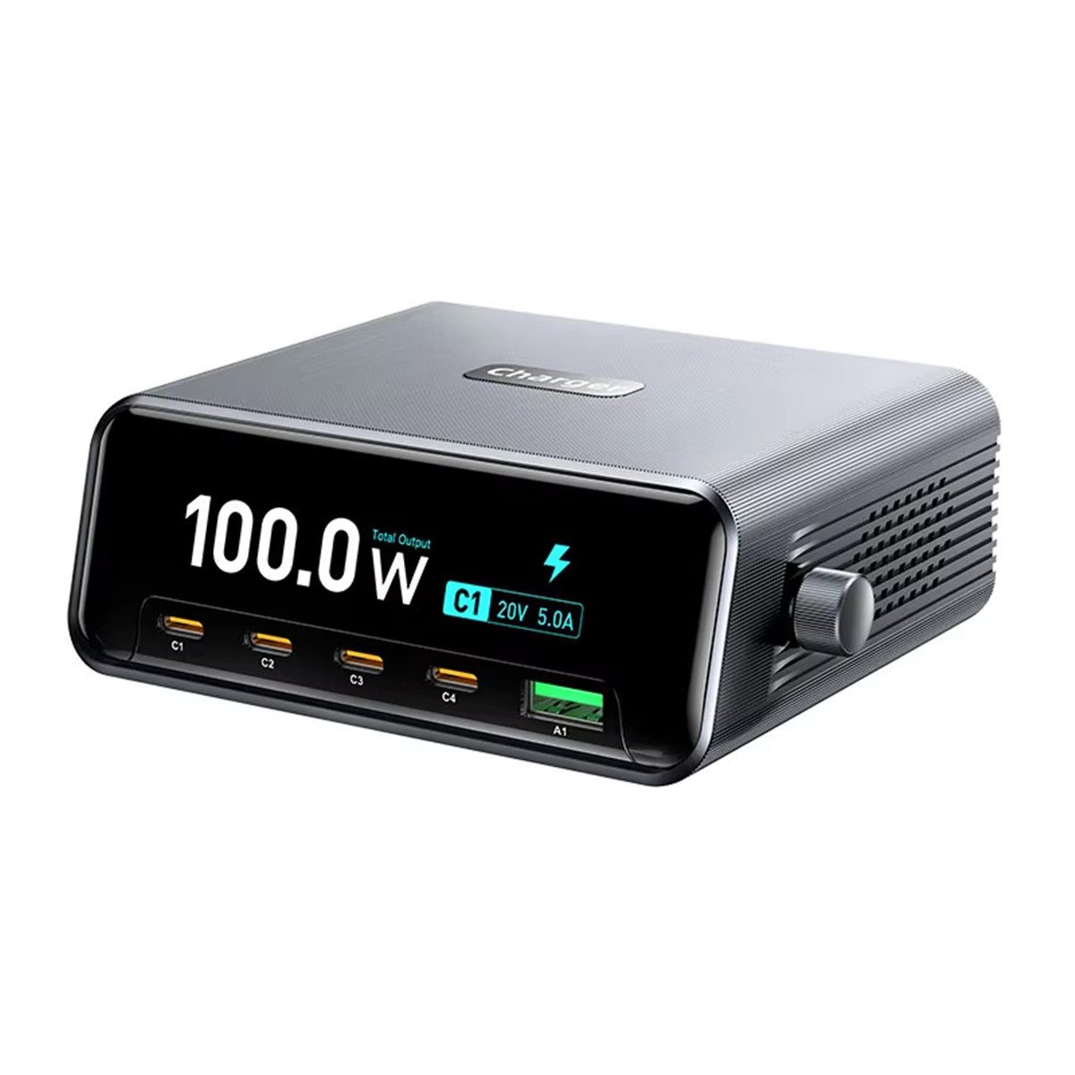 Insma 265W GaN 5-Port PD Schnellladegerät USB-Ladegerät (Desktop Ladegerät (4xUSB-C, 1xUSB-A) für Smartphones, Tablets, Laptops)