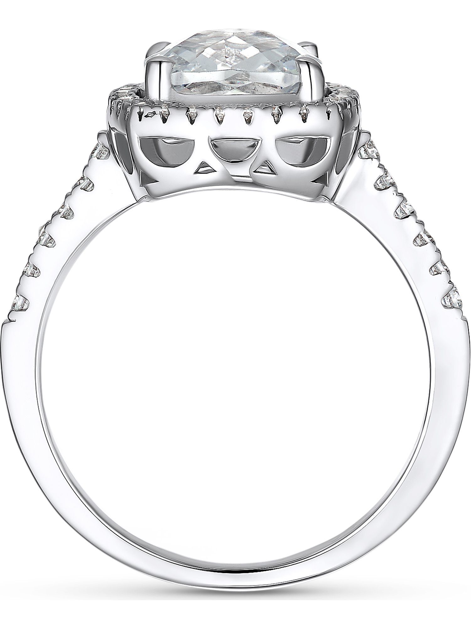 FAVS Silberring FAVS Damen-Damenring 925er Silber 1 Zirkonia, Zirkonia, synthetisch