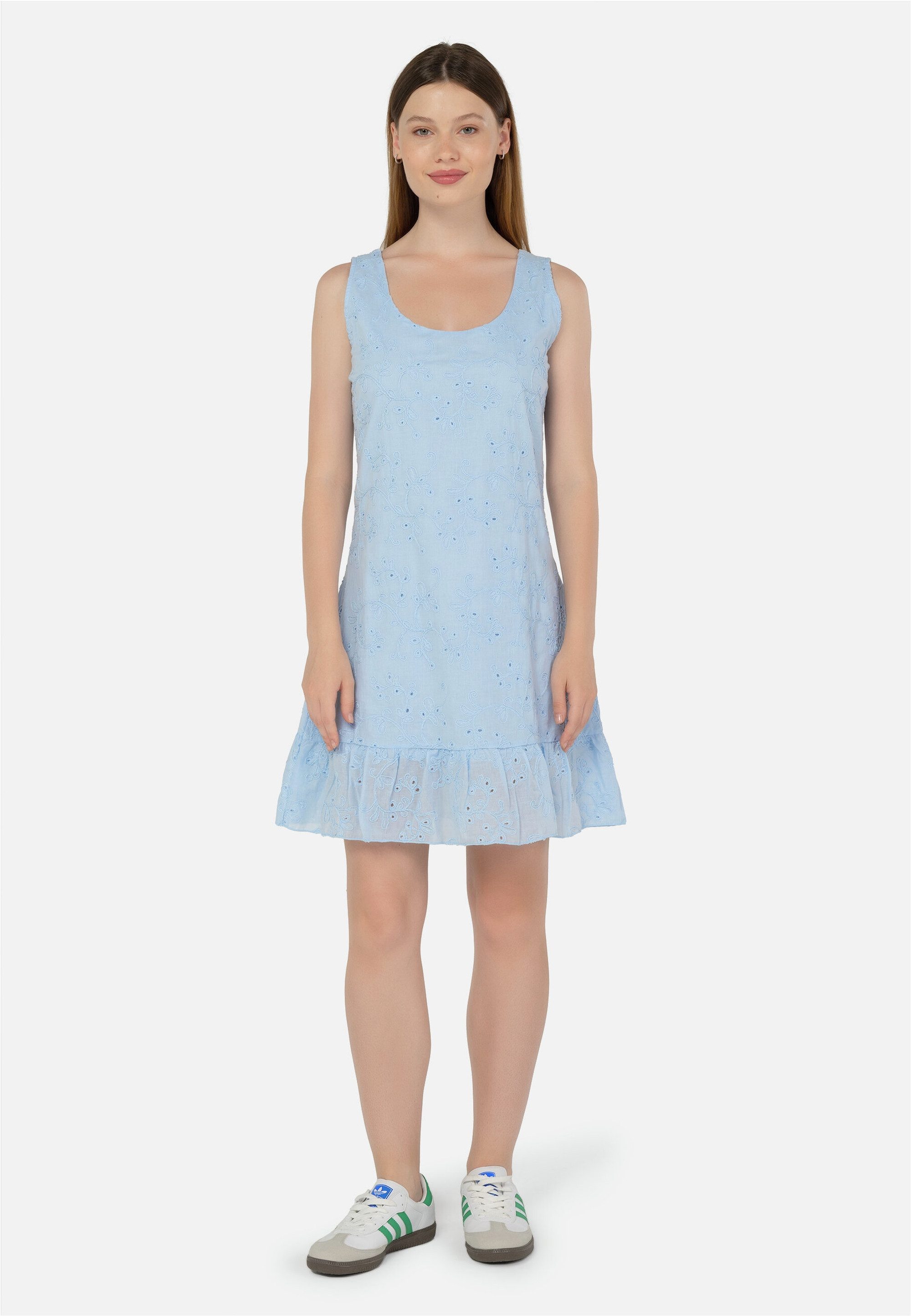 freshlions Jerseykleid Avery (1-tlg) mit gerafftem Faltenrock günstig online kaufen