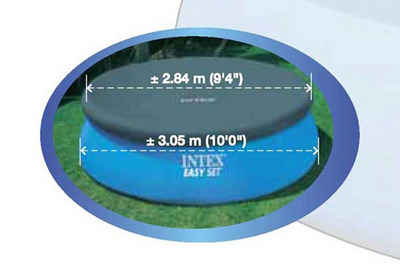 Intex Pool-Abdeckplane (1-St), Poolabdeckung rund für 305cm Easy Set Pools