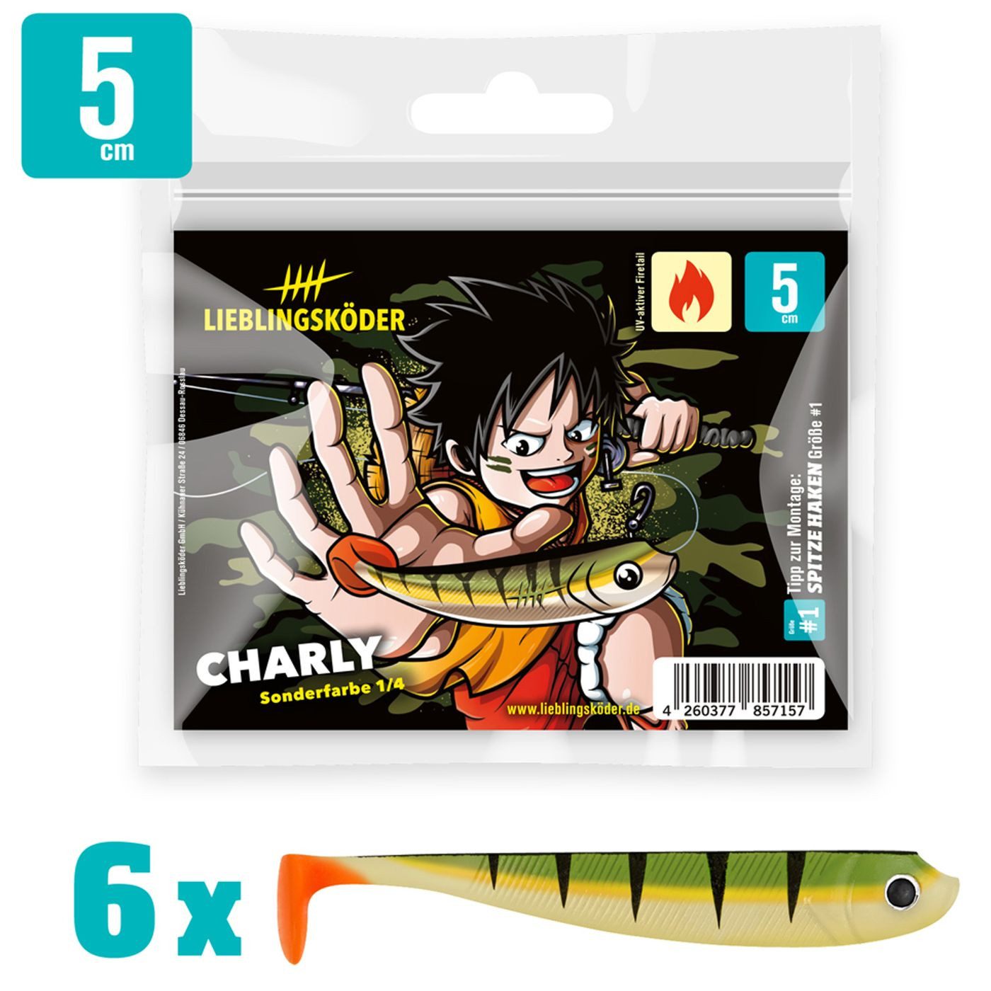 Lieblingsköder Kunstköder Lieblingsköder Gummiköder 5cm - 6 Gummifische