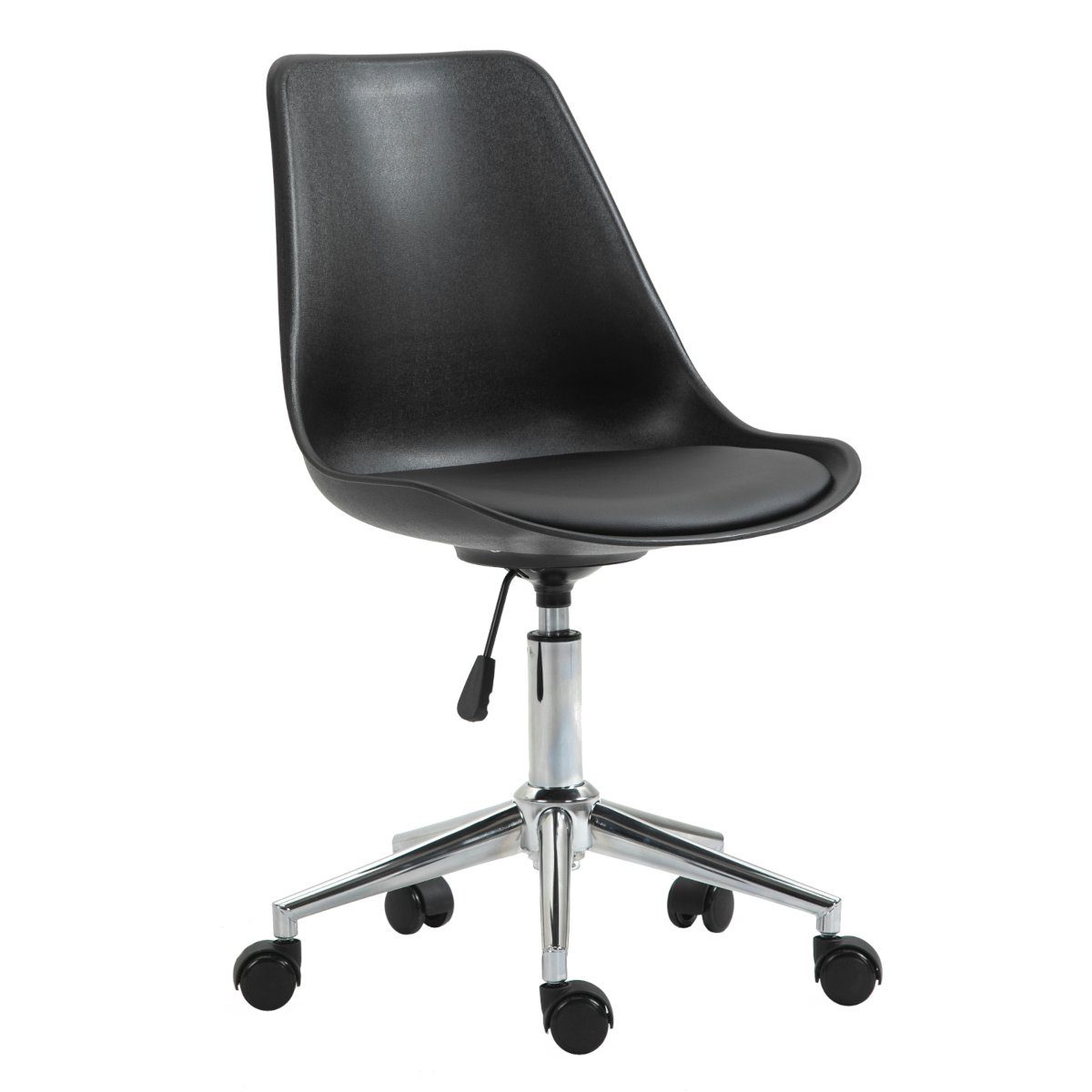 SVITA Schreibtischstuhl EDDY (Paket, | höhenverstellbar, St), 1 schwarz schwarz bodenschonende Sitzkomfort, Rollen hoher stufenlos