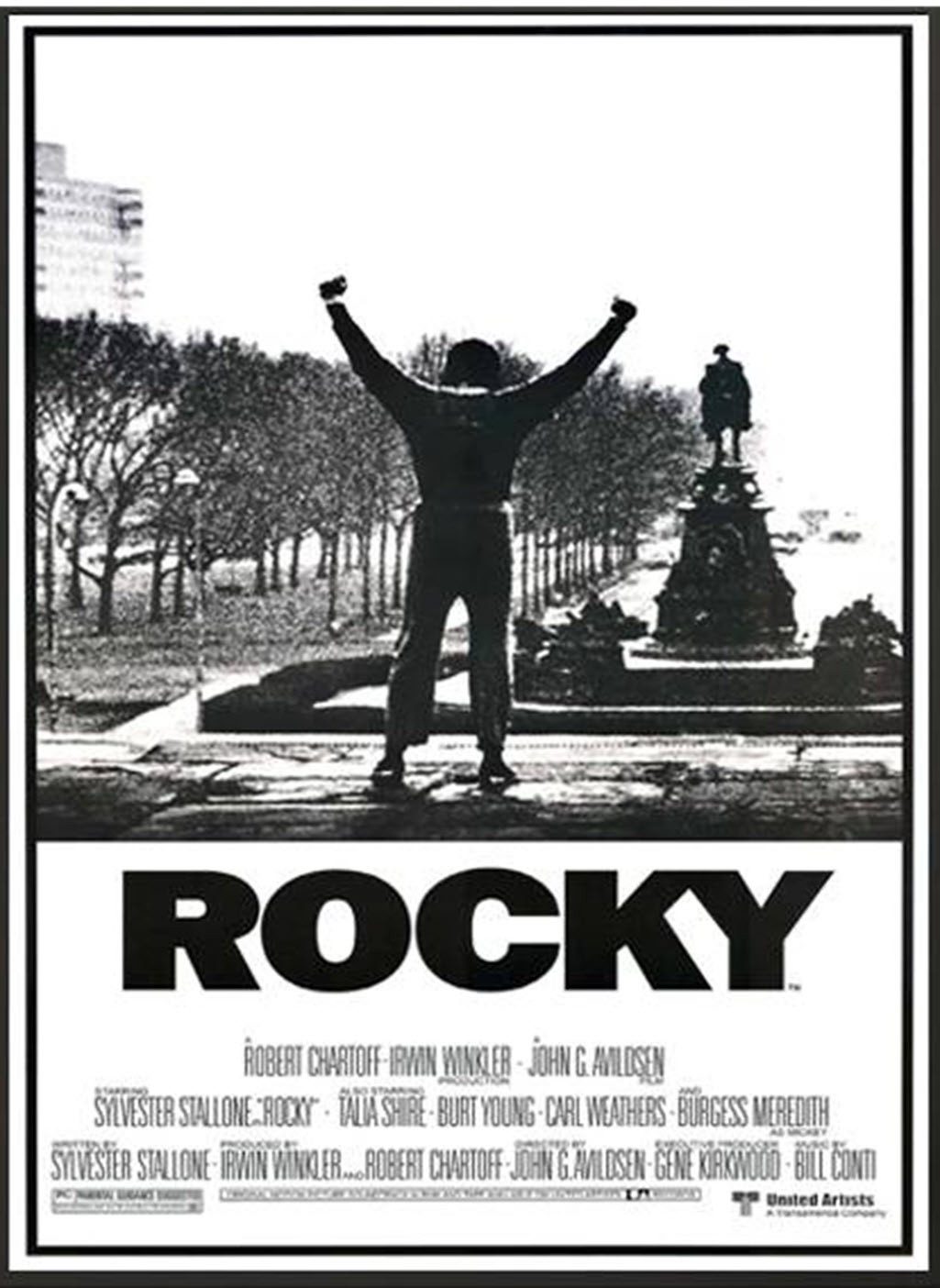 Spectrum Leinwandbild Film-Rocky-Poster Leinwandposter ungerahmt 40 x 60 cm, Leinwandbild