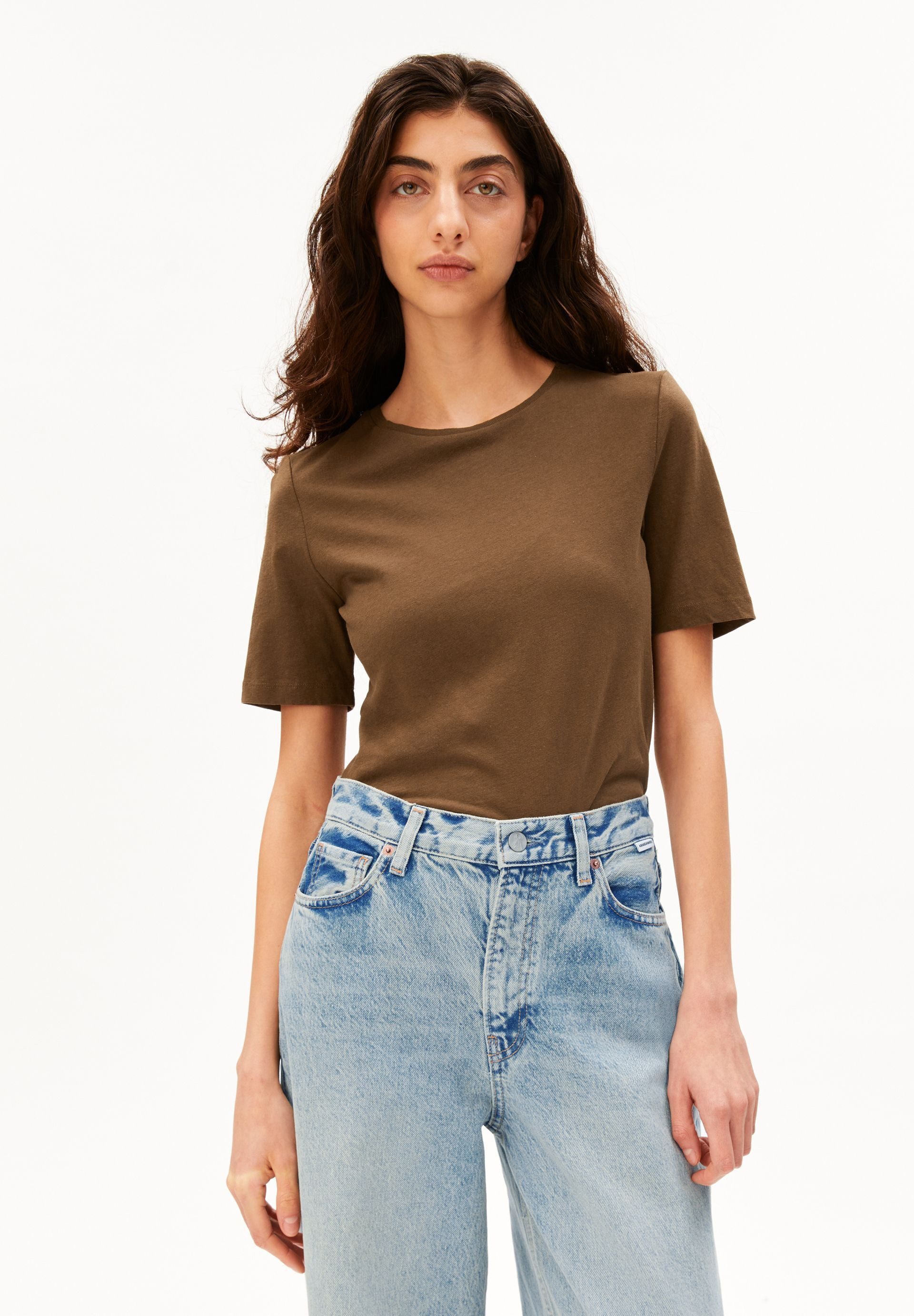 Armedangels T-Shirt LUALAA T-Shirt aus Leinen-Mix Regular Fit günstig online kaufen