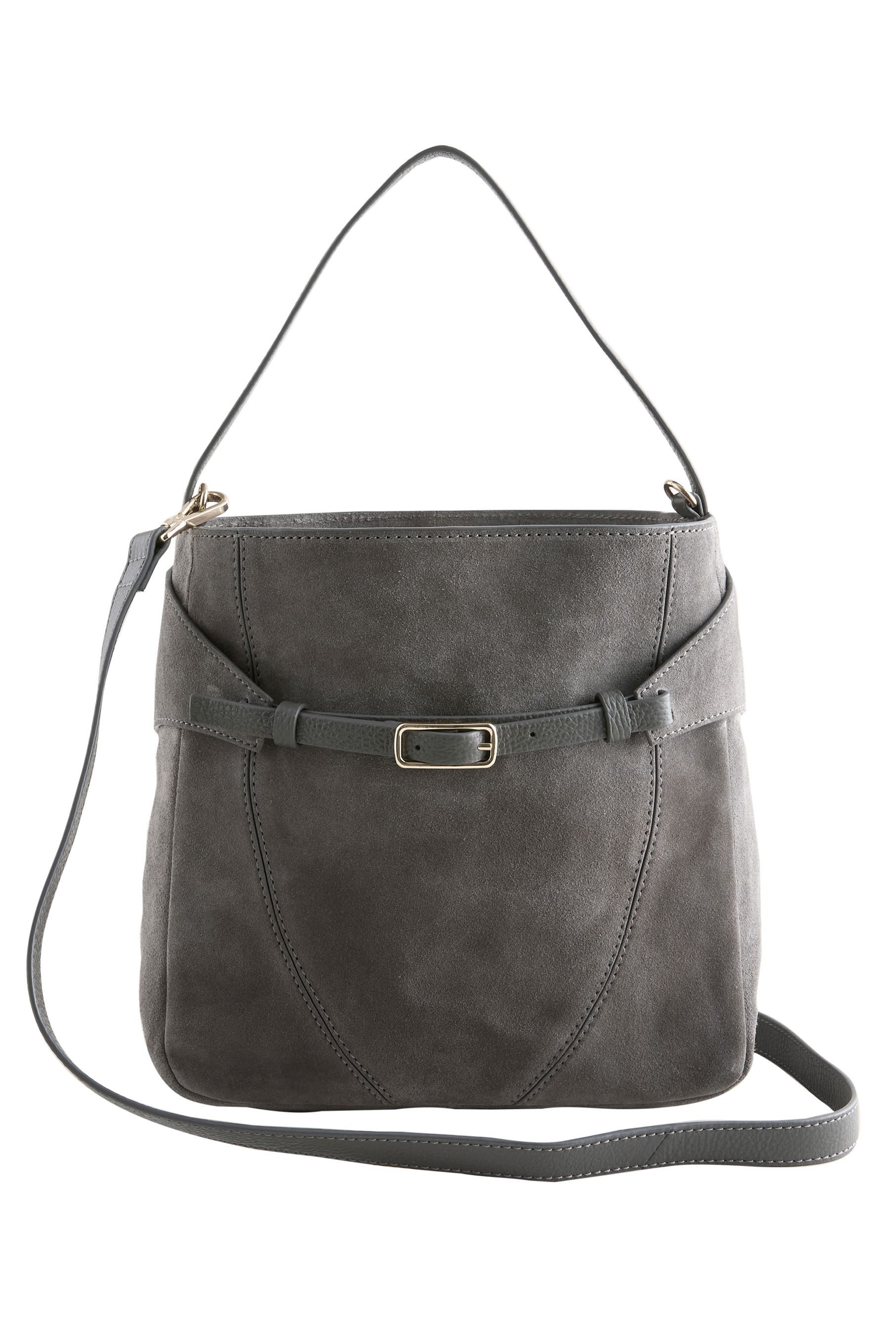 Messenger Bag Messenger-Schultertasche aus Leder mit Gürtel