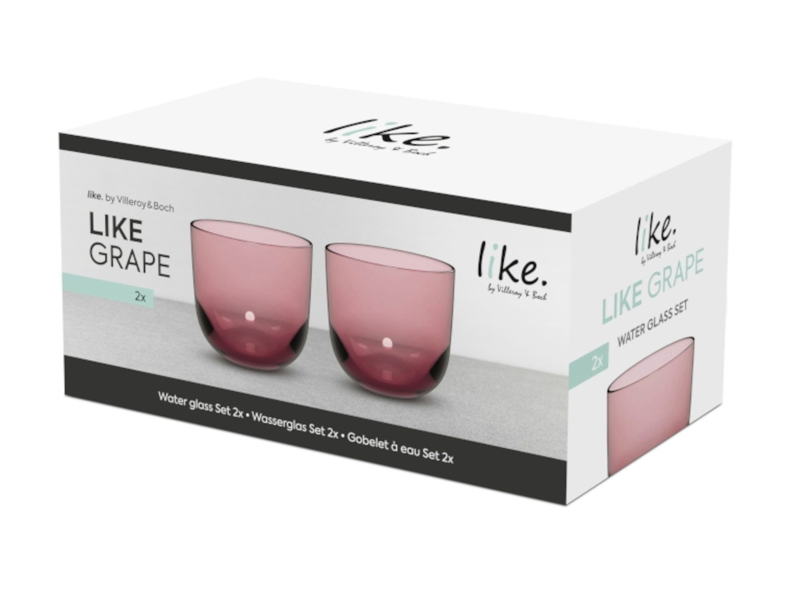 like. by Villeroy & Boch Gläser-Set Like Grape Wasserglas Set 2tlg, Kristallglas
