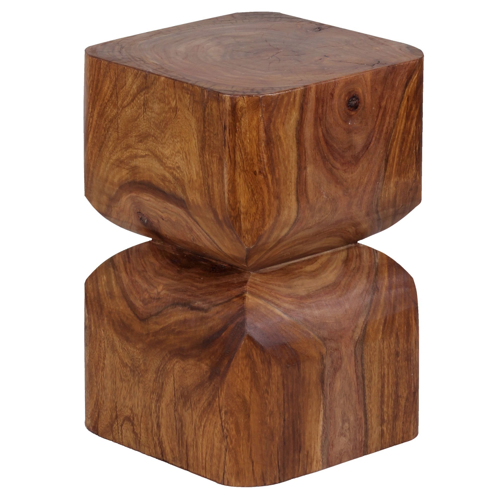 KADIMA DESIGN Beistelltisch Beistelltisch Massivholz Vollholz 30x45x30cm Rustikaler Couchtisch (Kleiner Echtholz Tisch, Ablagetisch Wohnzimmertischchen), Deko-Tisch, Blumentisch Holztisch Klein, Sofa Anstelltisch Braun