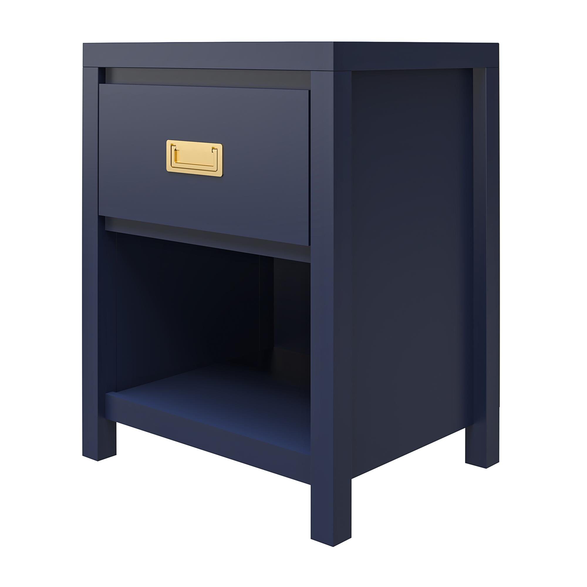 Monarch Metallgriff, Schublade, 50 navy cm Hill mit Haven, Nachttisch loft24 Breite Nachtschrank