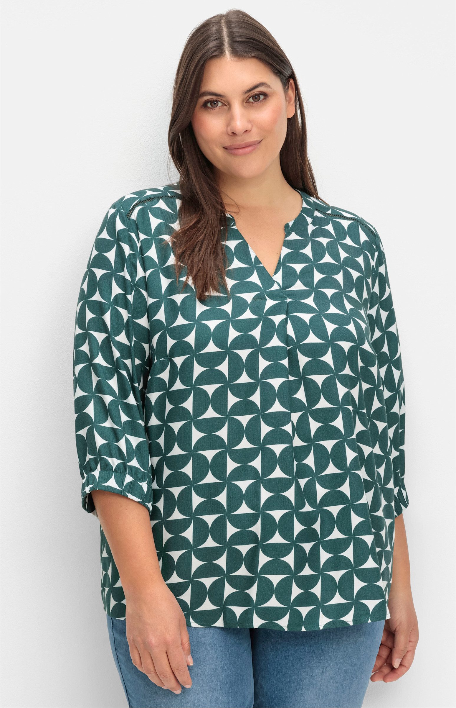 Sheego Klassische Bluse Tunika . günstig online kaufen