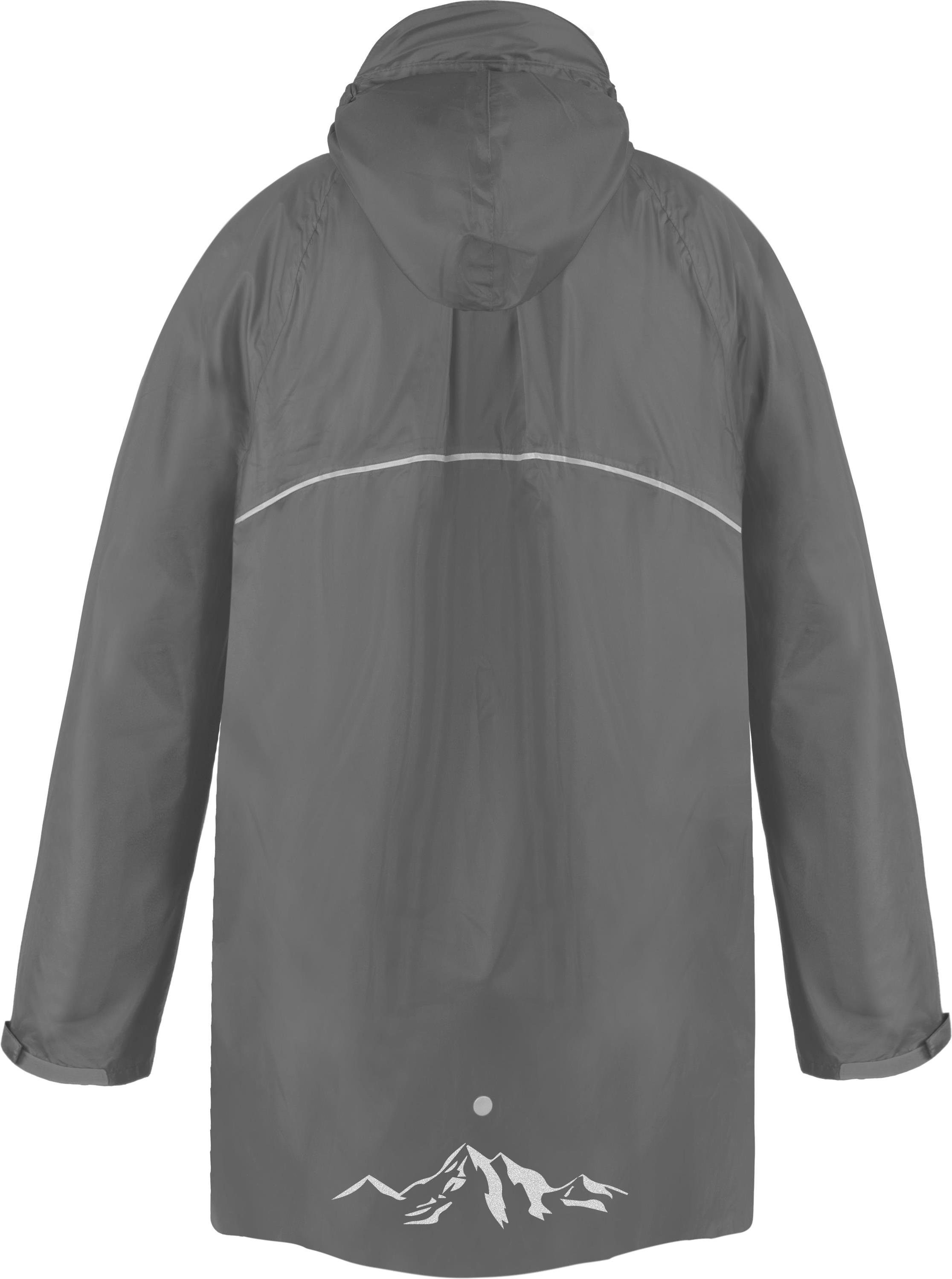 normani Regenponcho Kinder Regenponcho Mawsynram Wasserdichter Regencape mit Ärmeln - 3M™ Scotchlite™ Reflektor