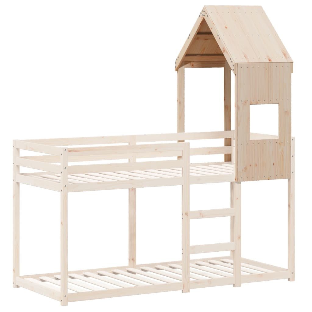 vidaXL Bett Dach für Kinderbett 55x84x132 cm Massivholz Kiefer