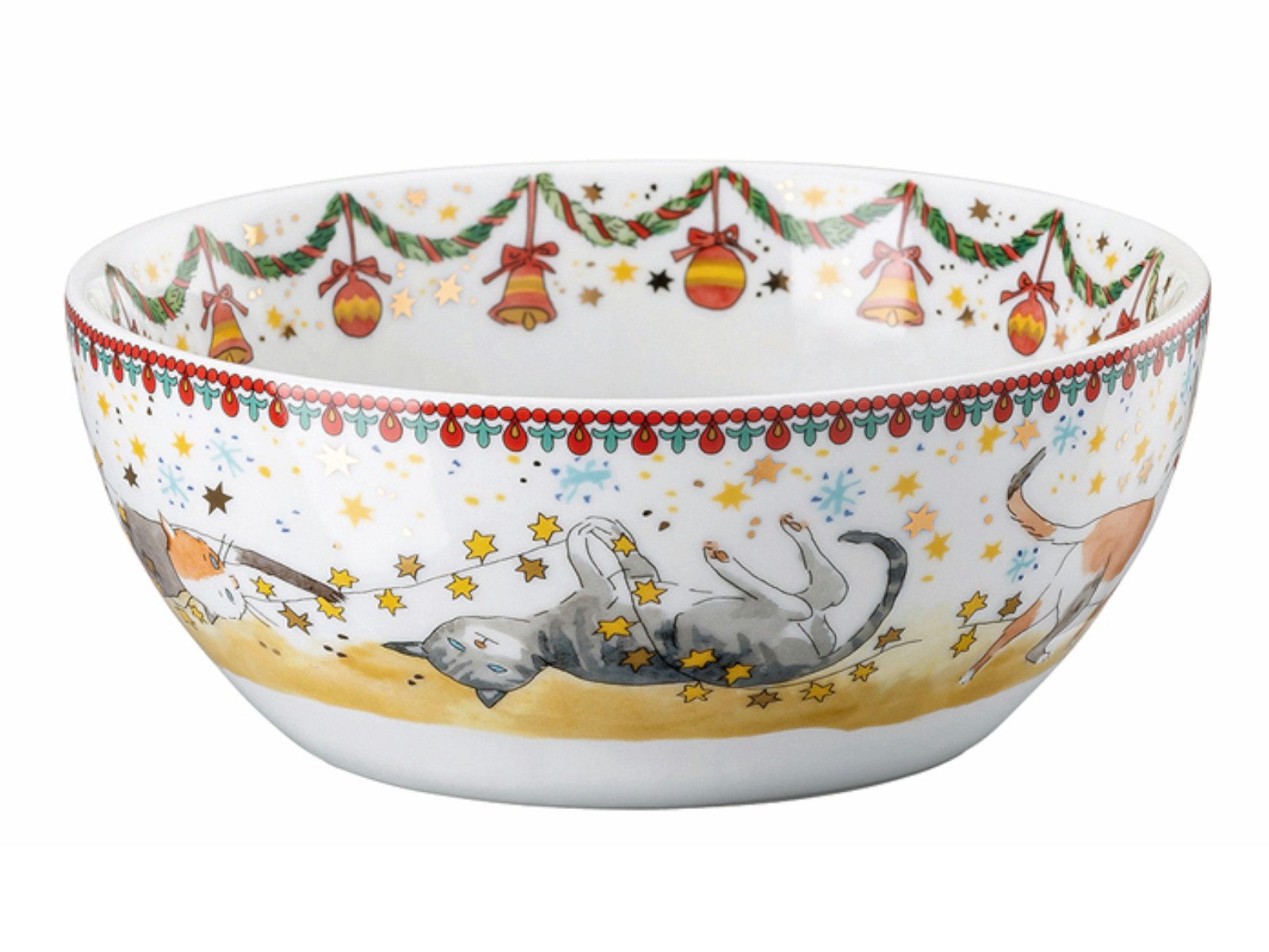 Hutschenreuther Müslischale Sammelkollektion 2024 Weihnachtsleuchten II Müslischale 15cm, Porzellan, (Müslischalen)