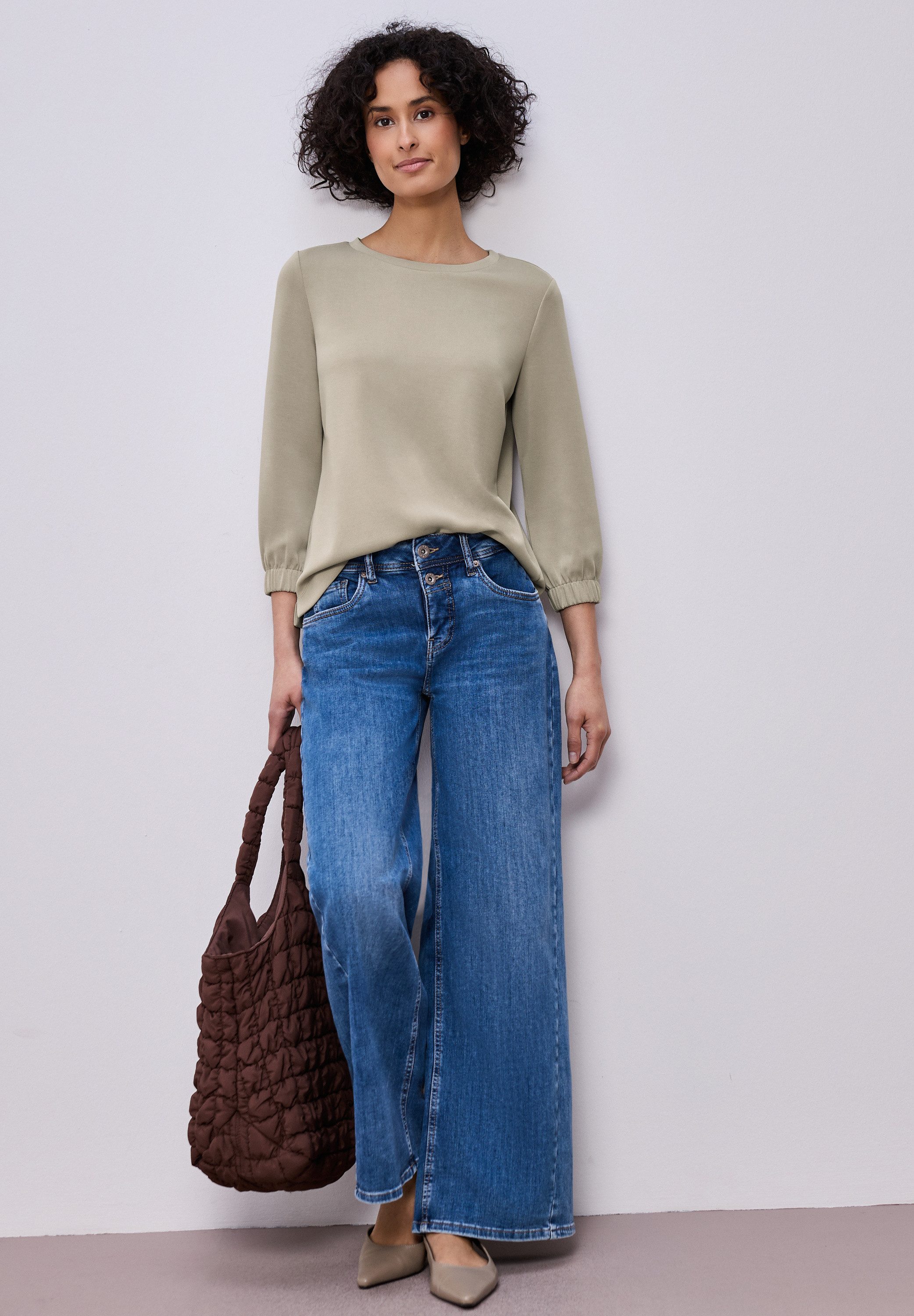 STREET ONE 3/4-Arm-Shirt im Silk Look
