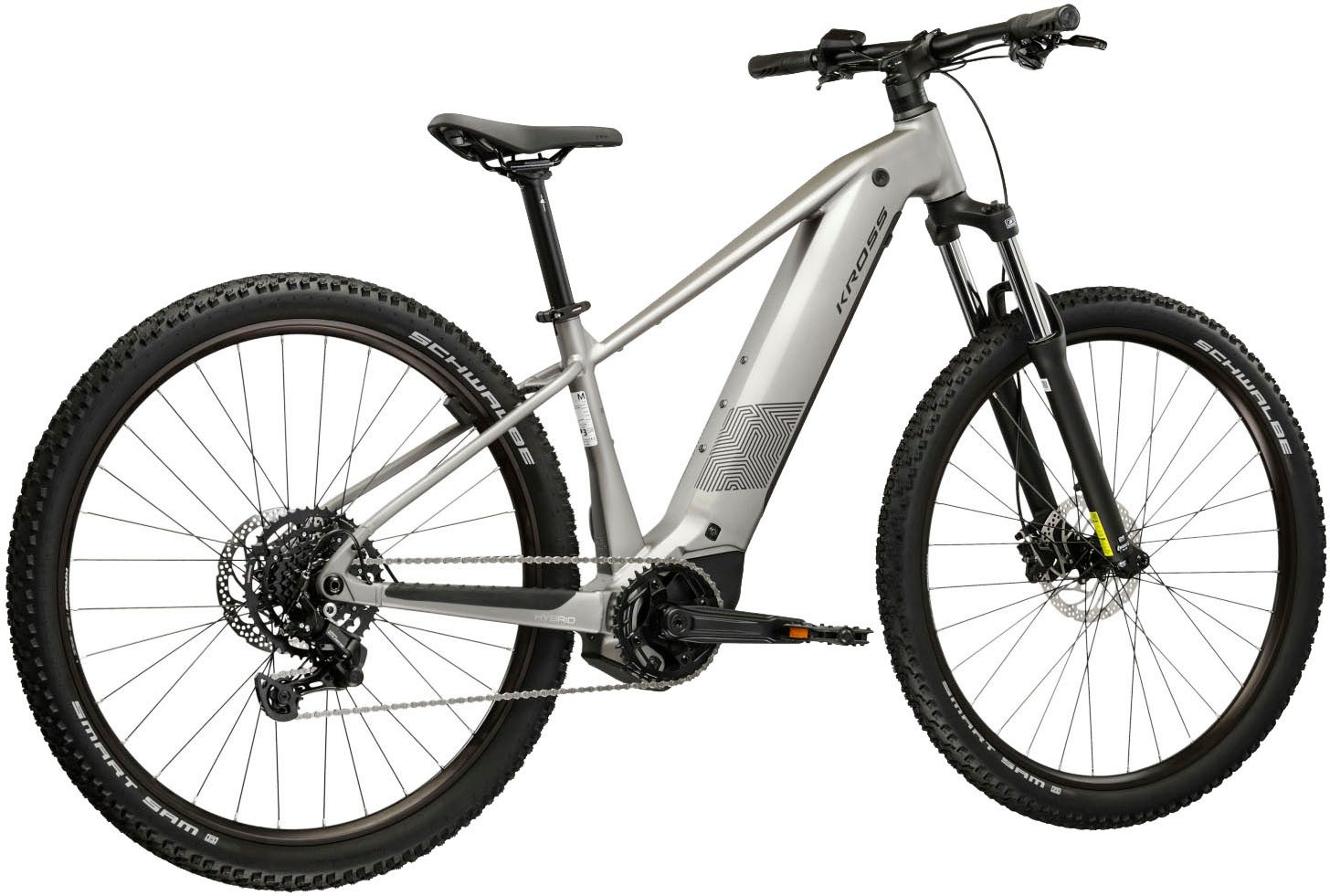 Kross E-Bike Mountainbike Influx Hybrid 2.0 16,7Ah / BOSCH 600 Wh 29" silber 9 Gänge 2026, 9 Gang Shimano CUES U4000 Schaltwerk, Kettenschaltung, Mittelmotor, 600 Wh, BOSCH PERFORMANCE LINE PX 36 V/250 W, Mittelmotor