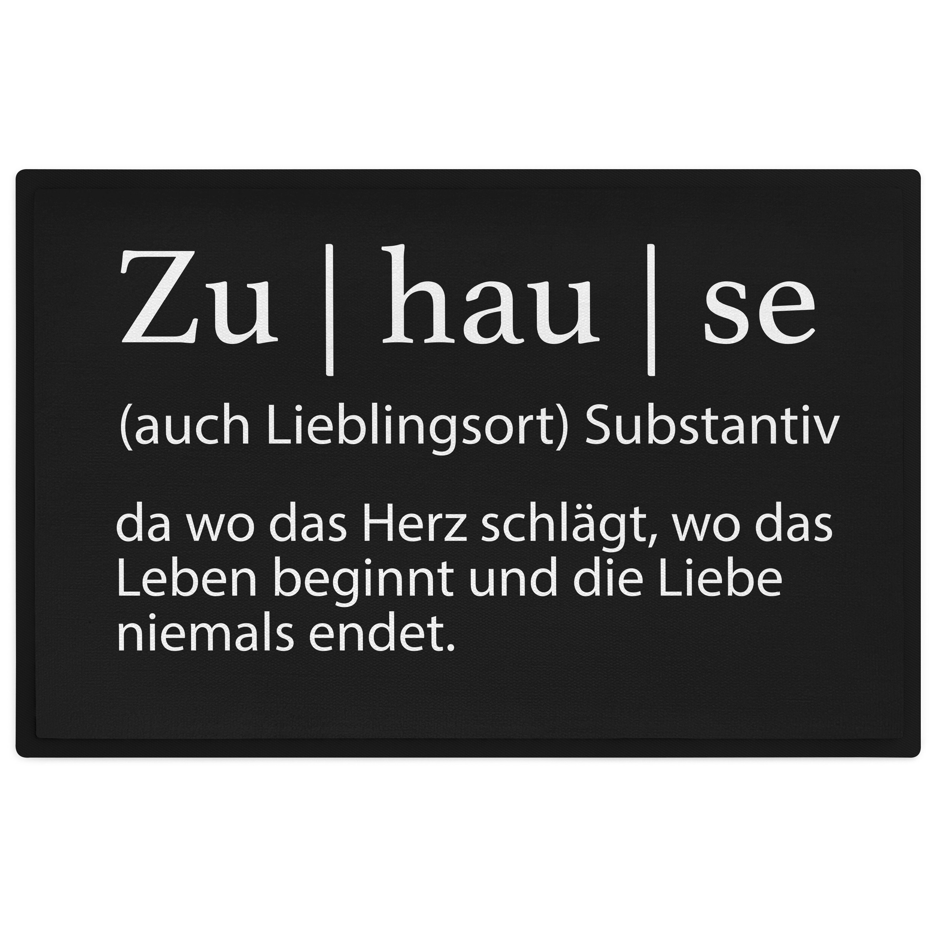 Trendation Fußmatte Zuhause Spruch Fußmatte Geschenk Fussmatte für Zuhasue Außen und Innen
