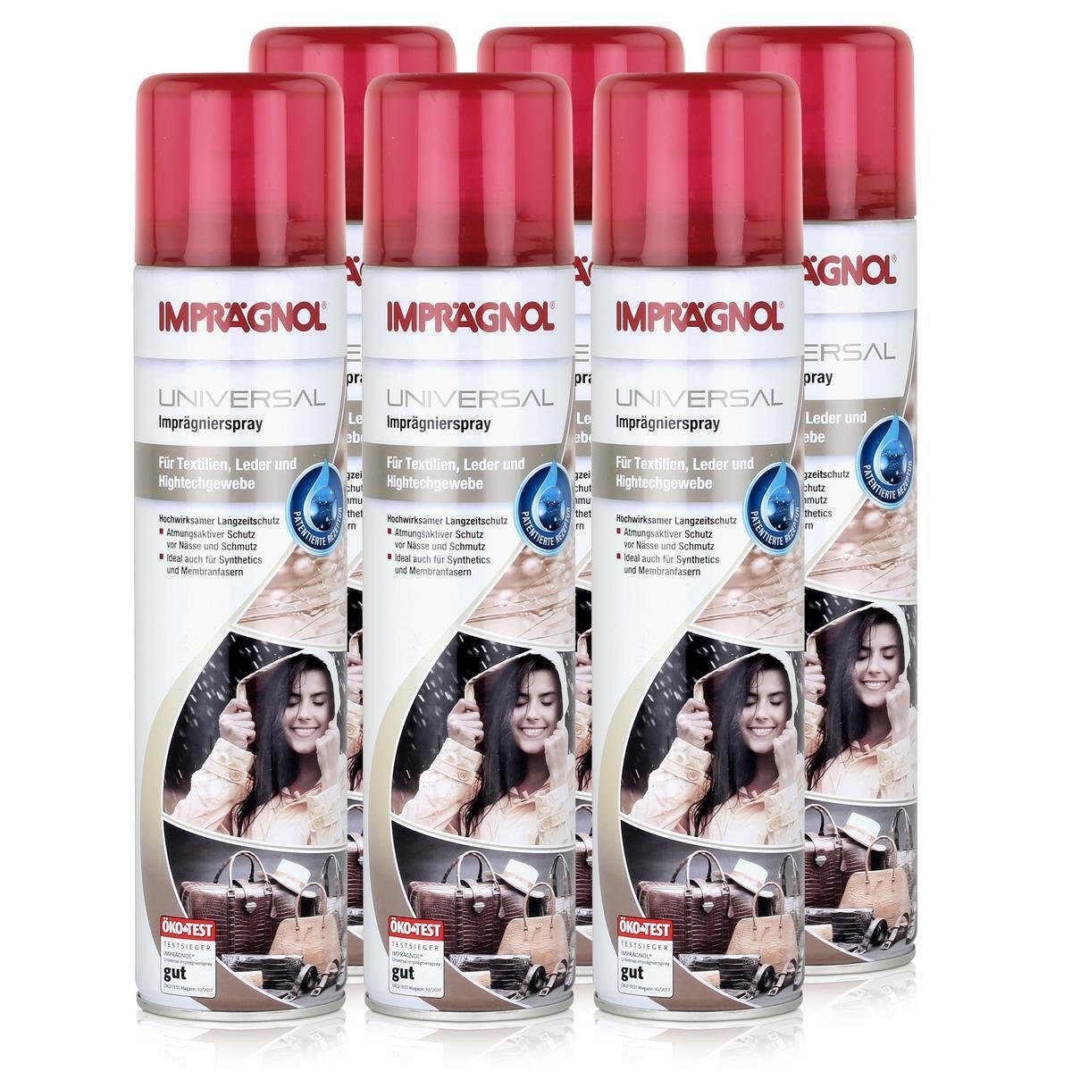 Imprägnol Imprägnol Universal Imprägnierspray 400ml - Wetterschutz (6er Pack) Spezialwaschmittel