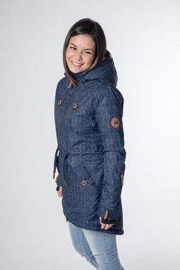 CNSRD Funktionsparka CHARLOTTE COAT NAV CS WOMEN mit hochschließendem Kragen und Kapuze