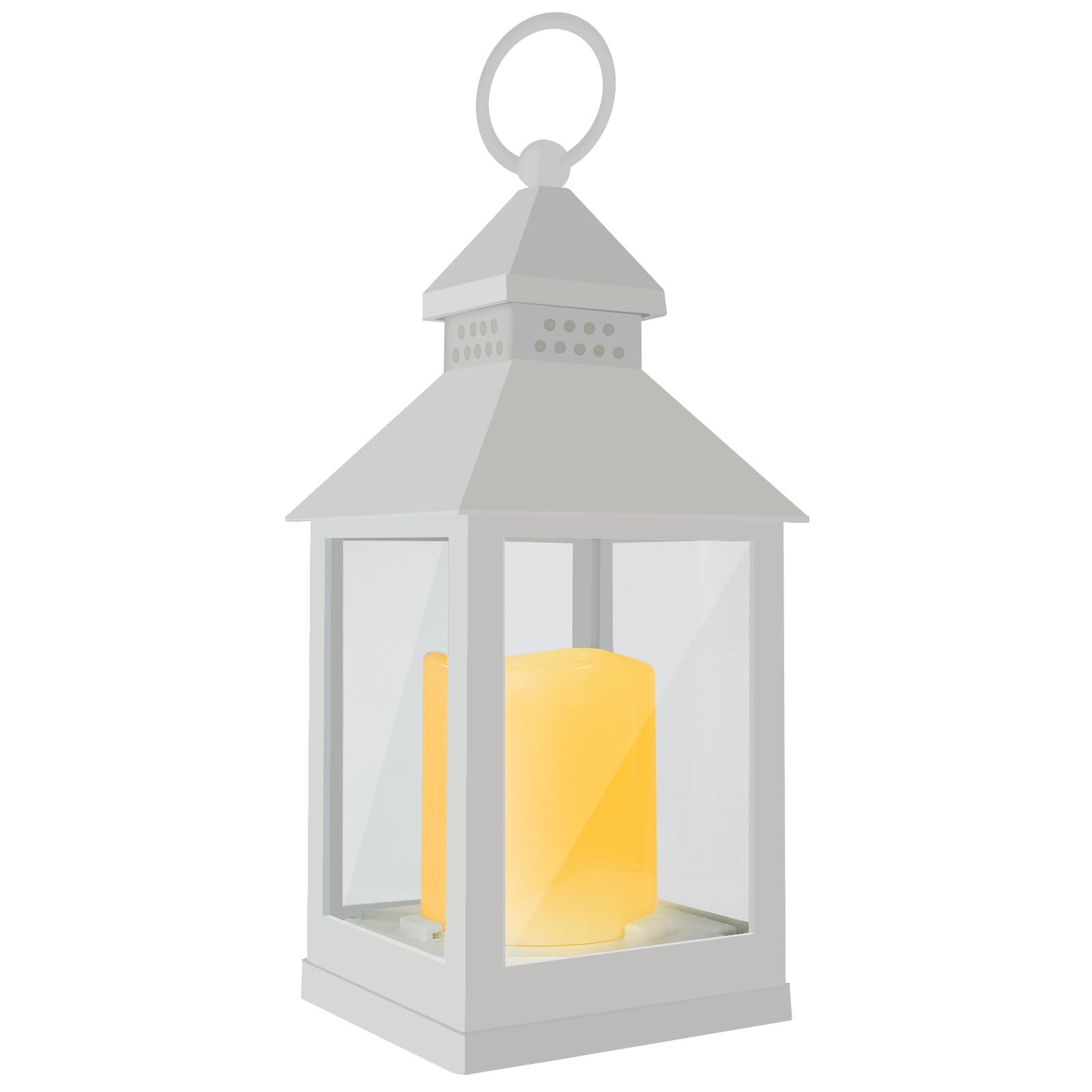 EAXUS LED Laterne Windlicht mit realistischem Flammeneffekt, LED fest integriert, warmweiß, 360° drehbarer Aufhängering, täuschend echte LED-Kerze