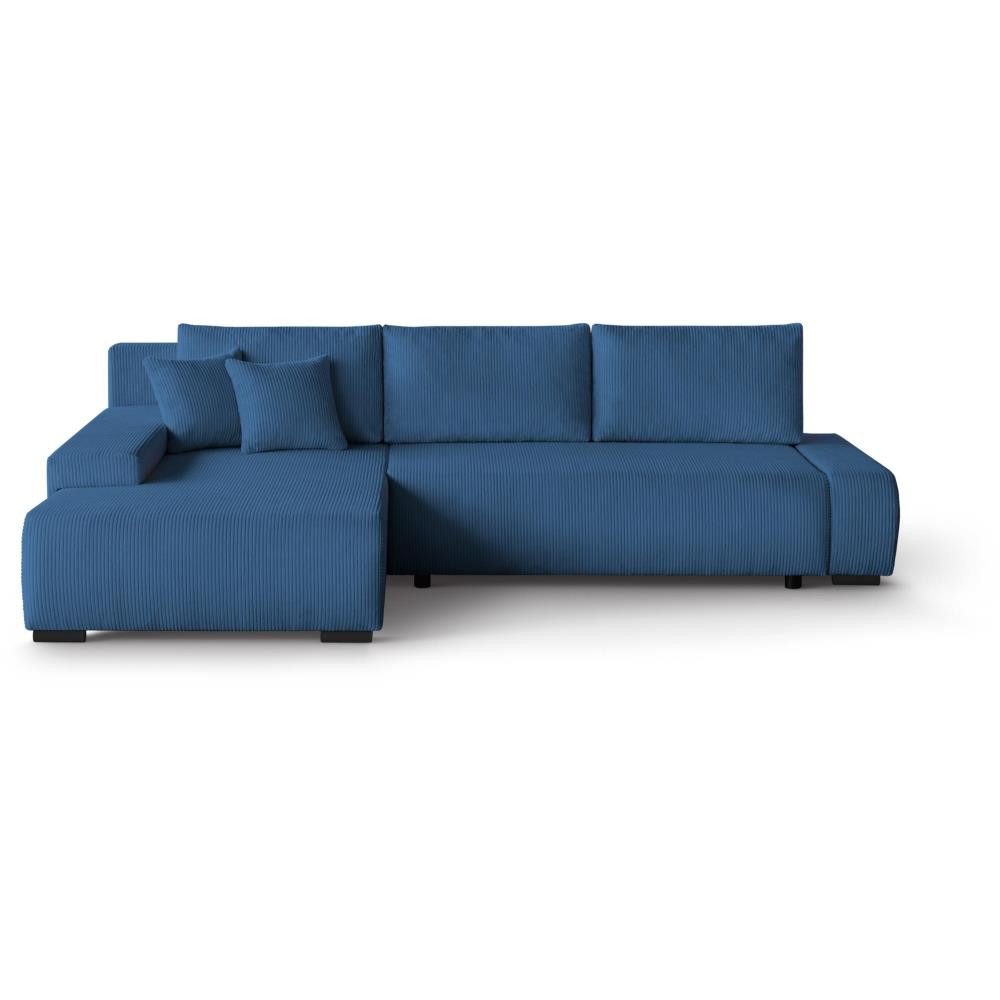 Beautysofa Ecksofa DRACO POSO L, mit Schlaffunktion, Bettkasten, Wellenfede günstig online kaufen
