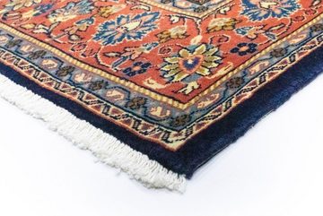 Wollteppich Keshan Teppich handgeknüpft dunkelblau, morgenland, rechteckig, Höhe: 8 mm