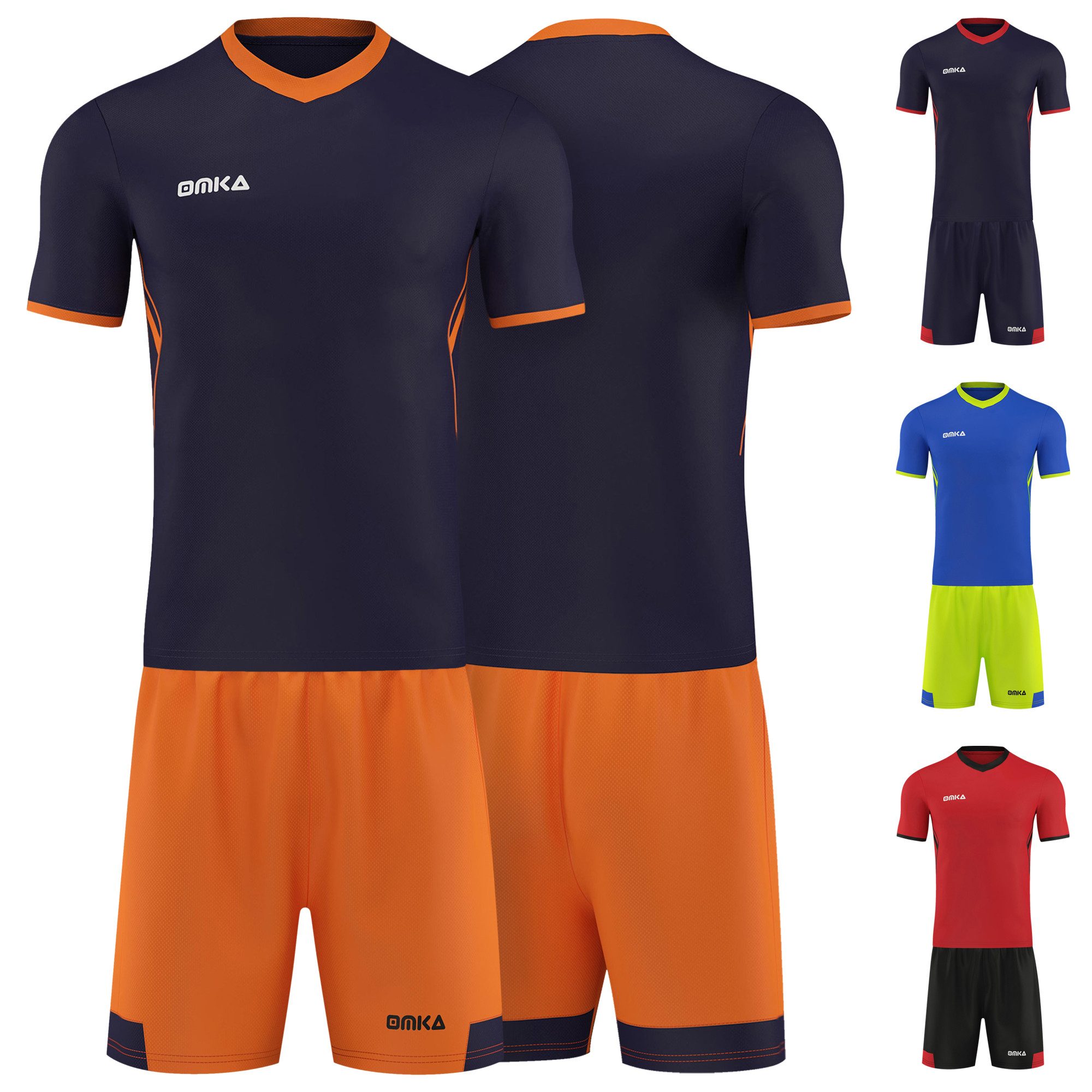 OMKA Fußballtrikot OK110K (Spar-Set, 2er-Set) OMKA Trikotset 2-teilig Teamwear Jersey + Shorts set