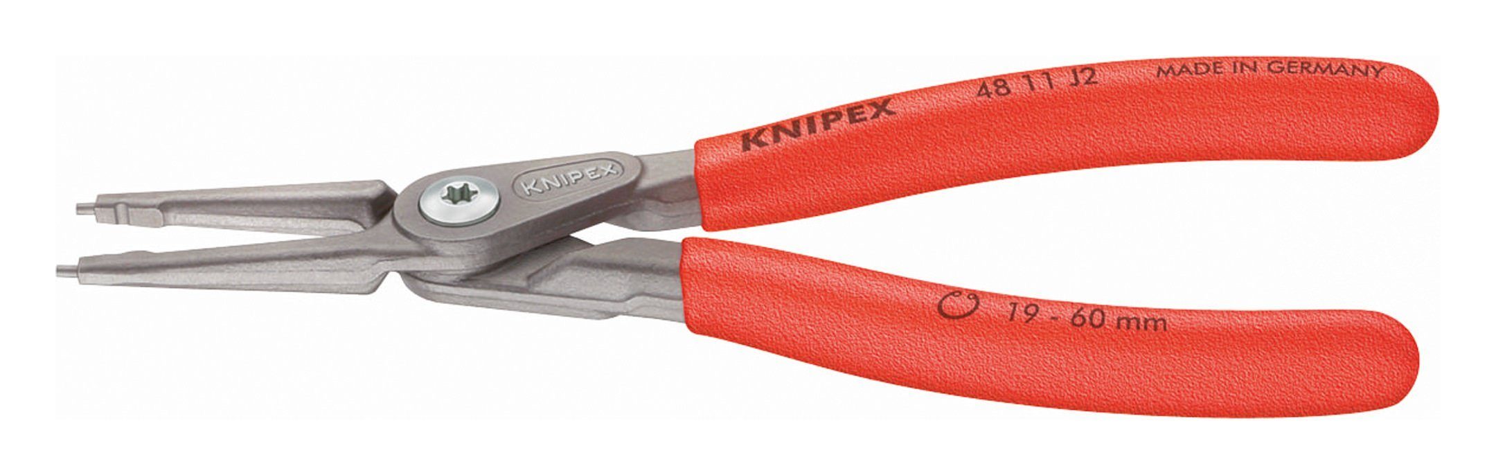 Knipex Sicherungsringzange, Gerade J 4 grau atramentiert