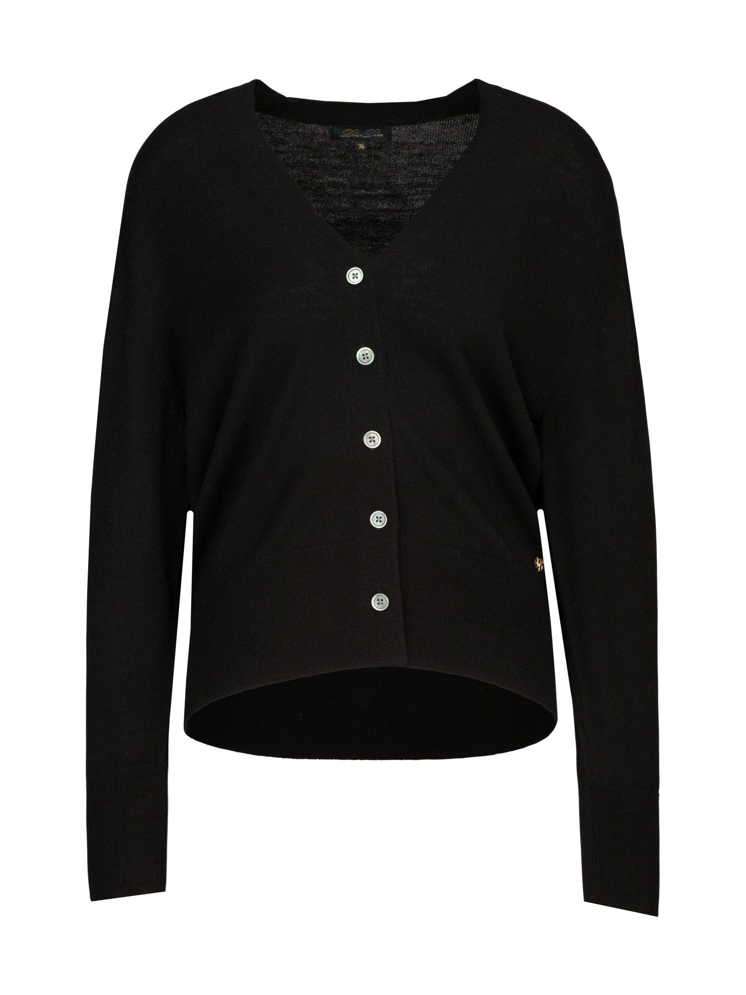 Dine ´n´ Dance Cardigan Vincenza aus 100 % Merinowolle, V-Ausschnitt, 5-Knopf-Verschluss