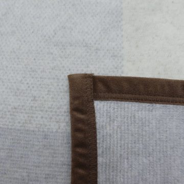 Wohndecke Pure Cotton Karo beige, karierte Baumwolldecke in 150x200, Biederlack, Made in Germany,nachhaltig produziert