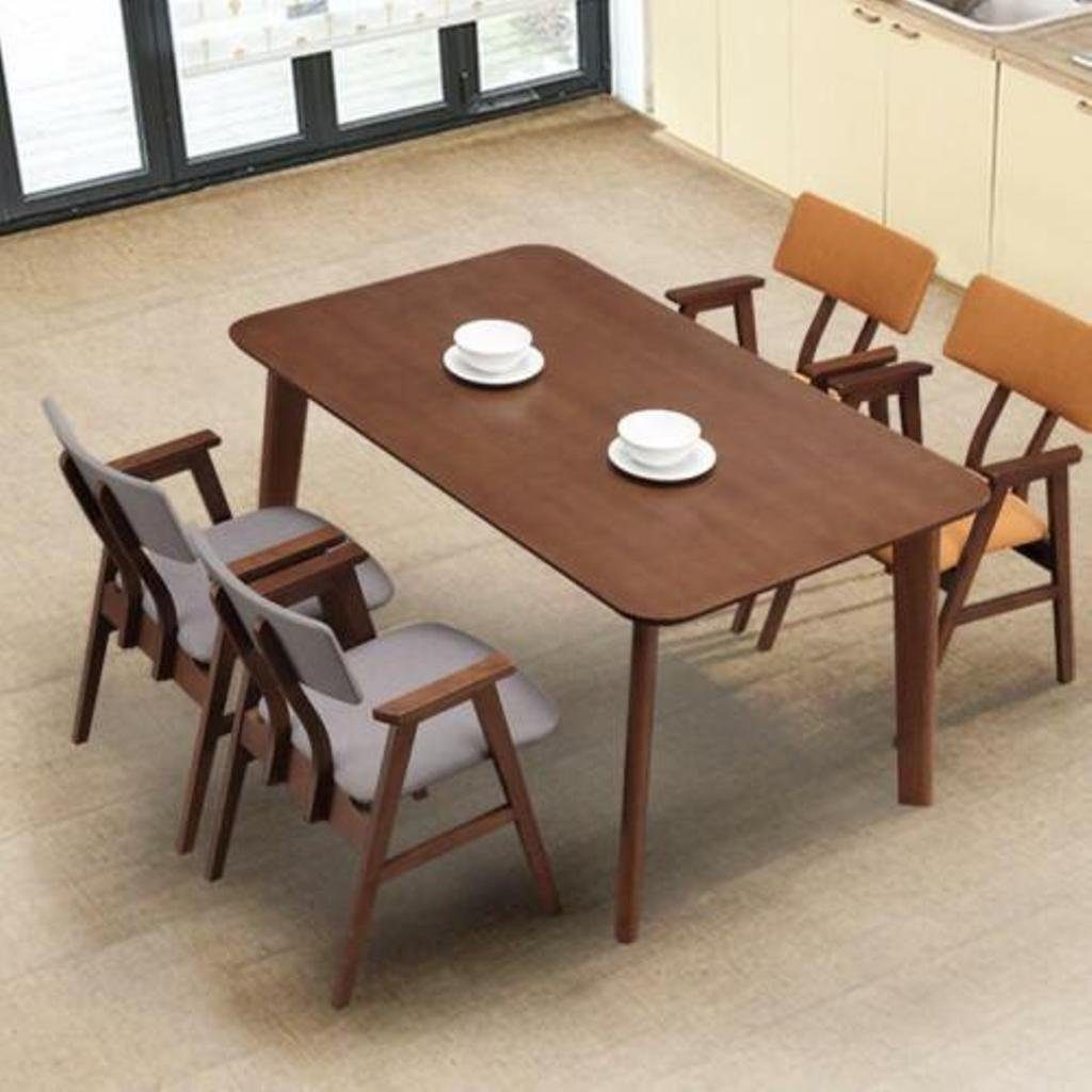 Stuhl Holz Esszimmer-Set, 4 Lehn Design + Stühle Ess Zimmer JVmoebel Garnitur Wohn Tisch