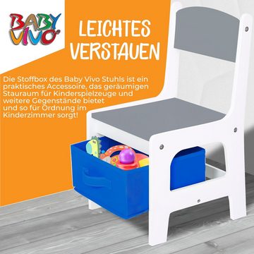 Baby Vivo Kindersitzgruppe Kindersitzgruppe mit multifunktionalem Tisch 2 Stühlen - Maurice Blau