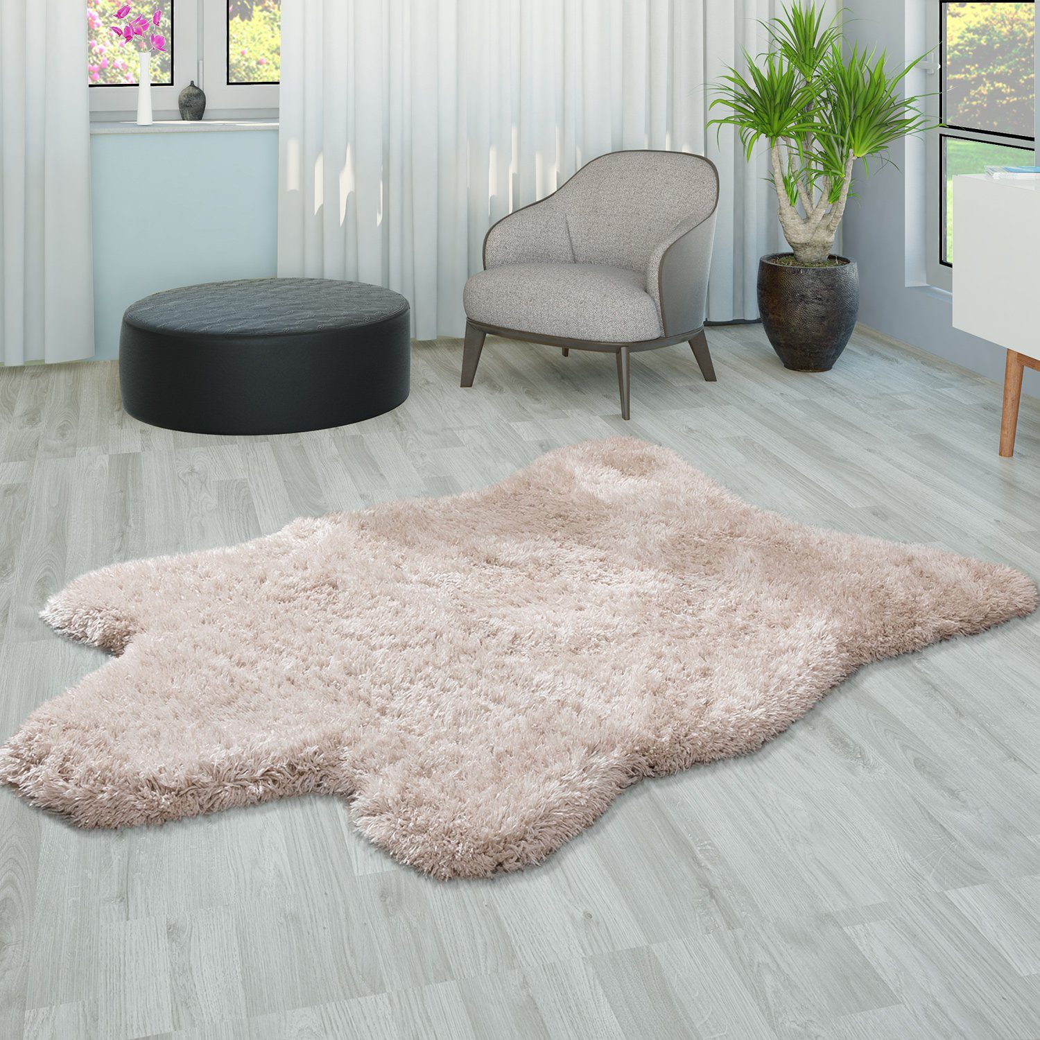 Fellteppich Hochflor XXL Fellteppich Kuschelig Flokati Imitat, TT Home, Läufer, Höhe: 54 mm