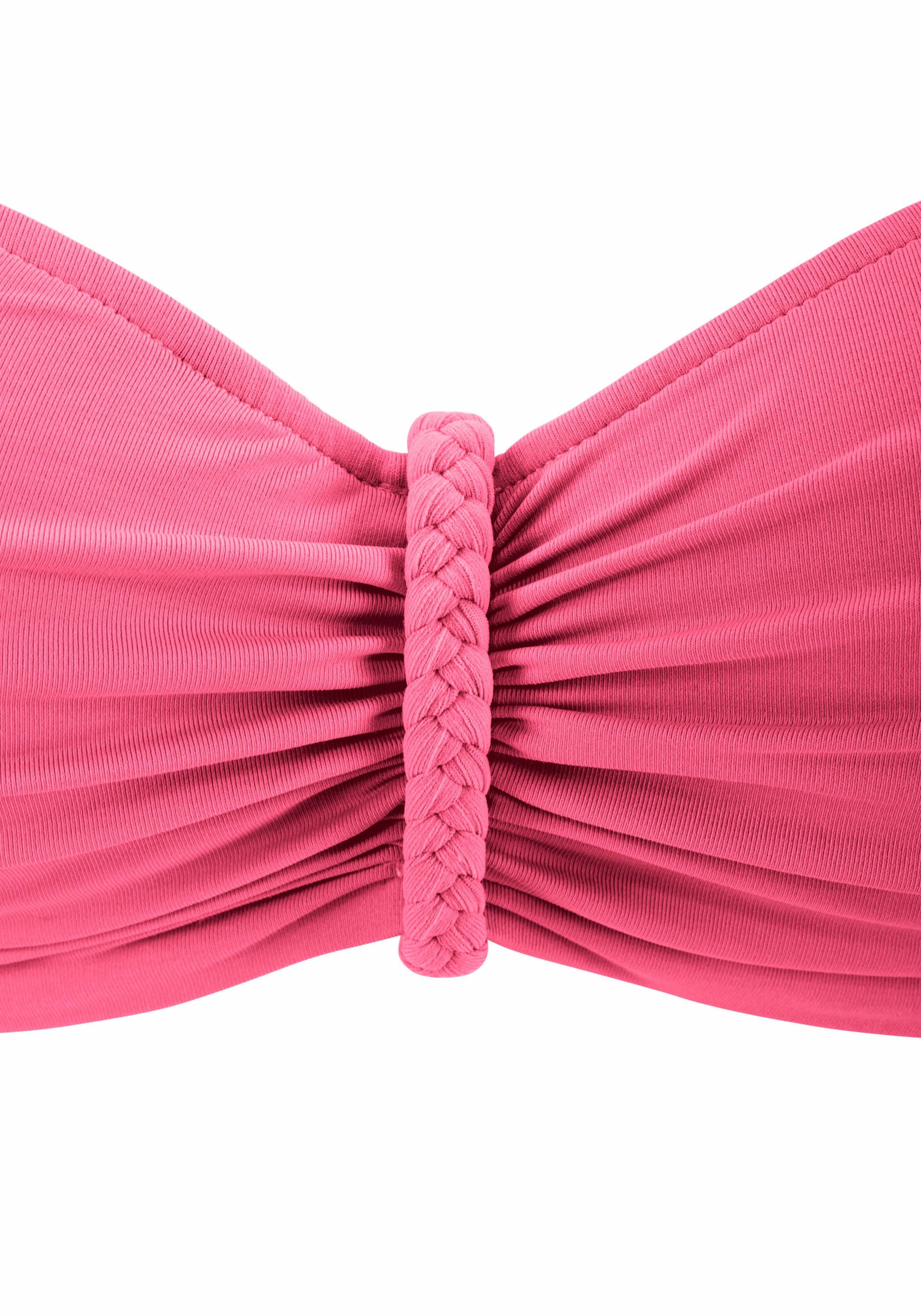Buffalo Bügel-Bandeau-Bikini-Top Happy, mit geflochtenem Detail