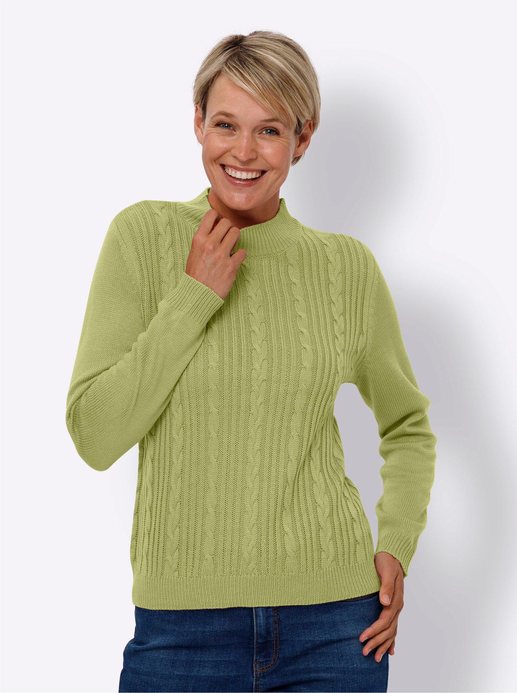 Sieh an! Strickpullover Langarm-Pullover günstig online kaufen