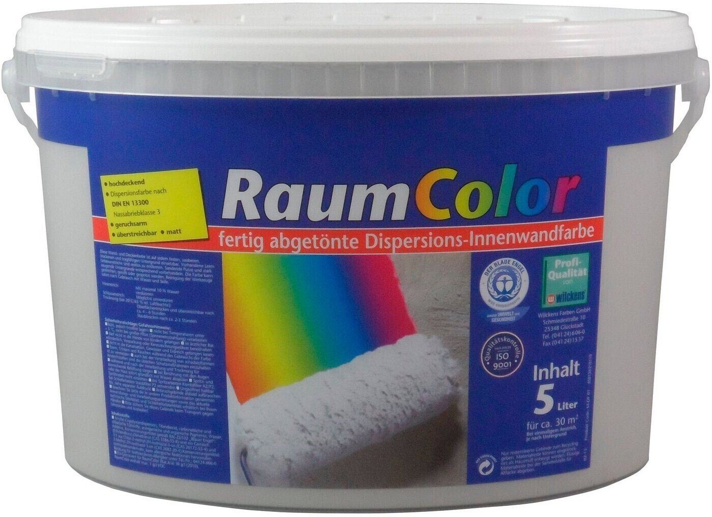 RaumColor und matt Wand- Deckenfarbe Wilckens Samtgrau Farben