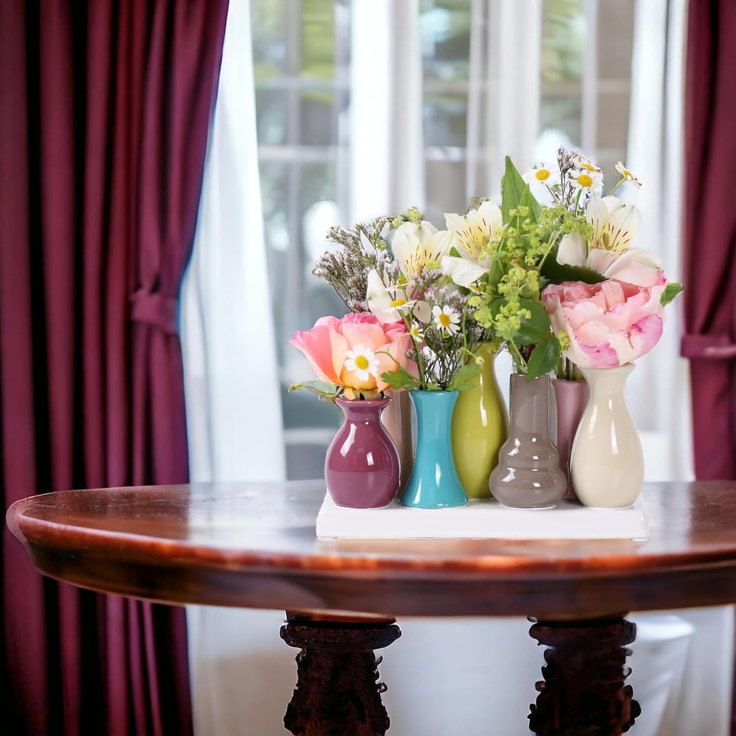 Jinfa Dekovase Handgefertigte kleine Keramik Deko Blumenvasen (Set, Je nach günstig online kaufen