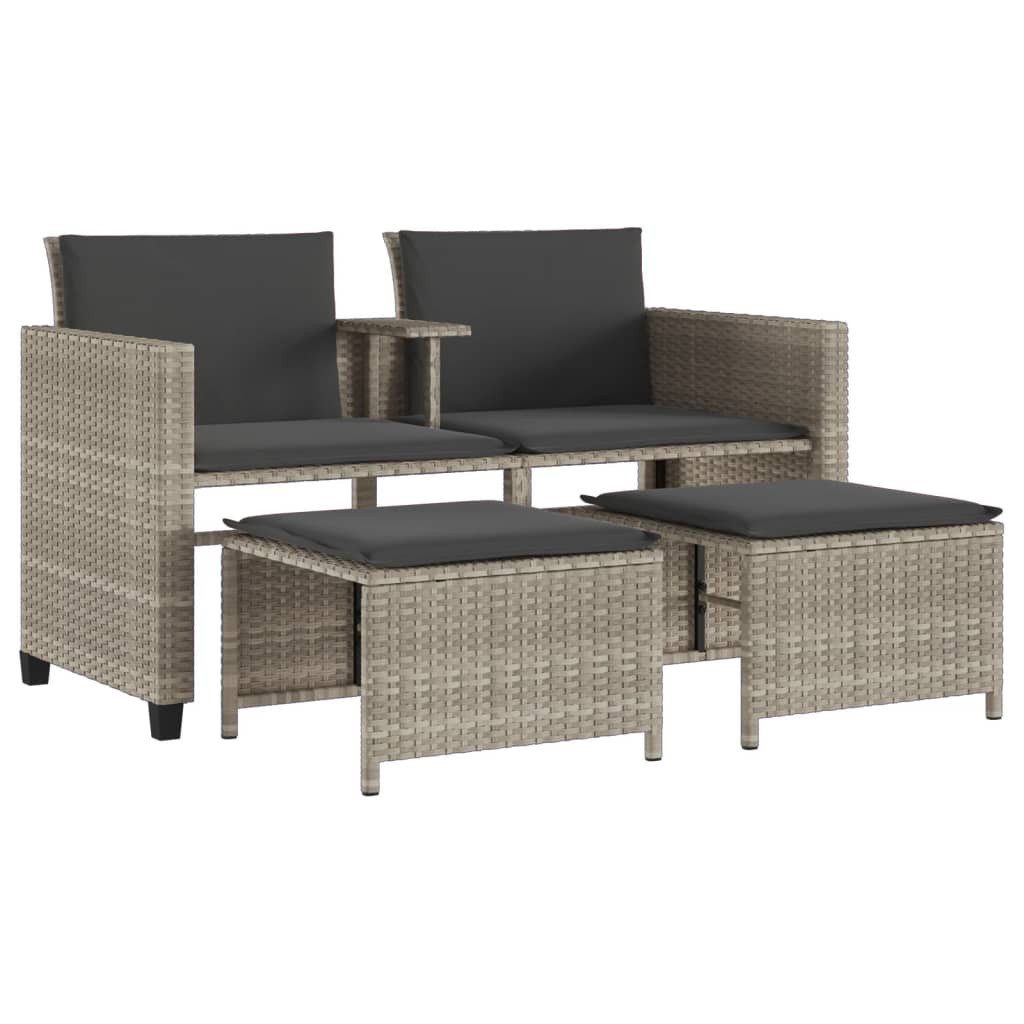 vidaXL Gartenlounge-Set Gartensofa 2-Sitzer mit Tisch günstig online kaufen