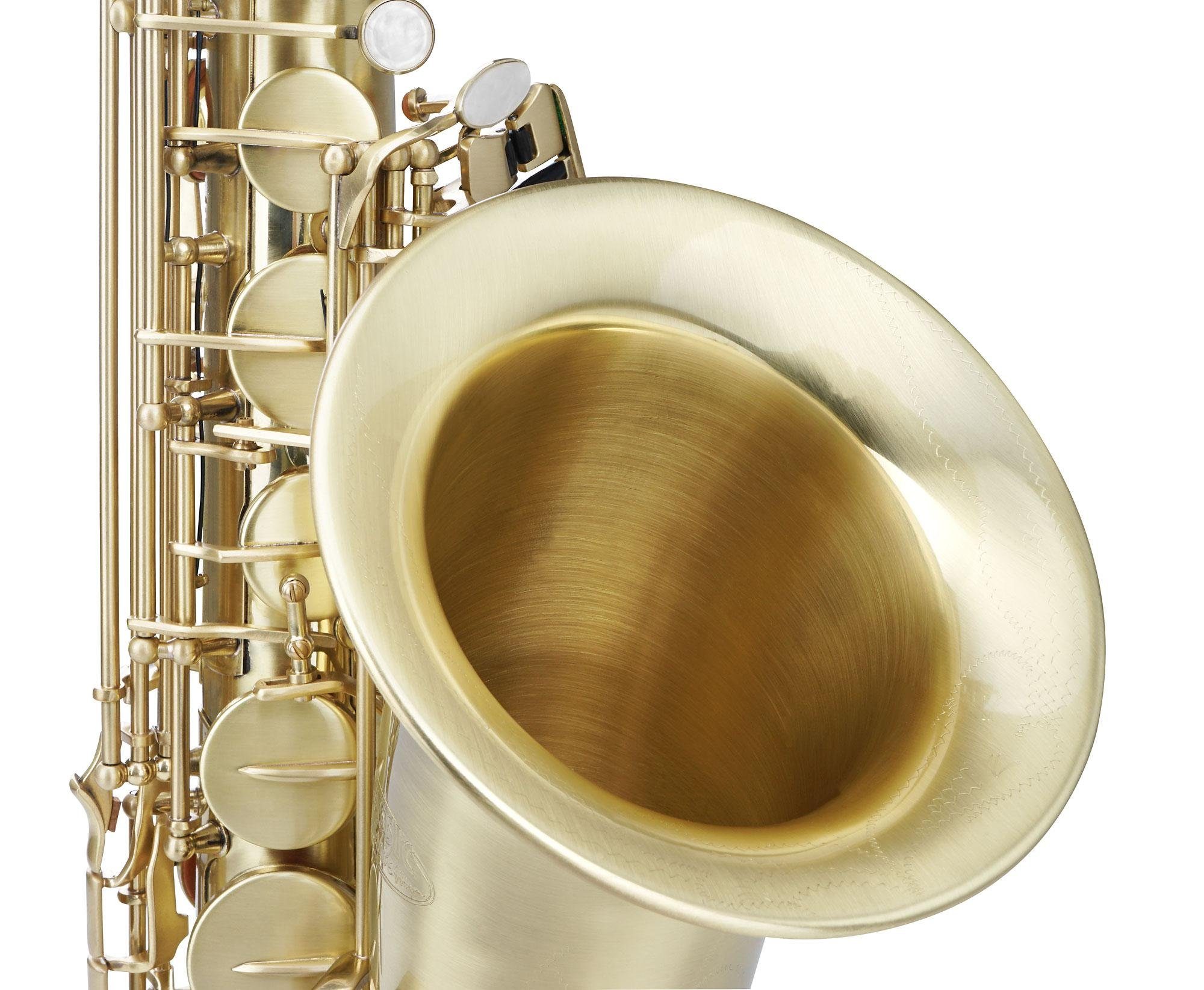 Classic Cantabile Saxophon TS-450 Tenorsaxophon, Spar-Set, 9-St., inkl. Metro-Tuner, Saxophonständer und Notenständer, Bb-Stimmung, Hoch-Fis-Klappen, ergonomische Klappenmechanik