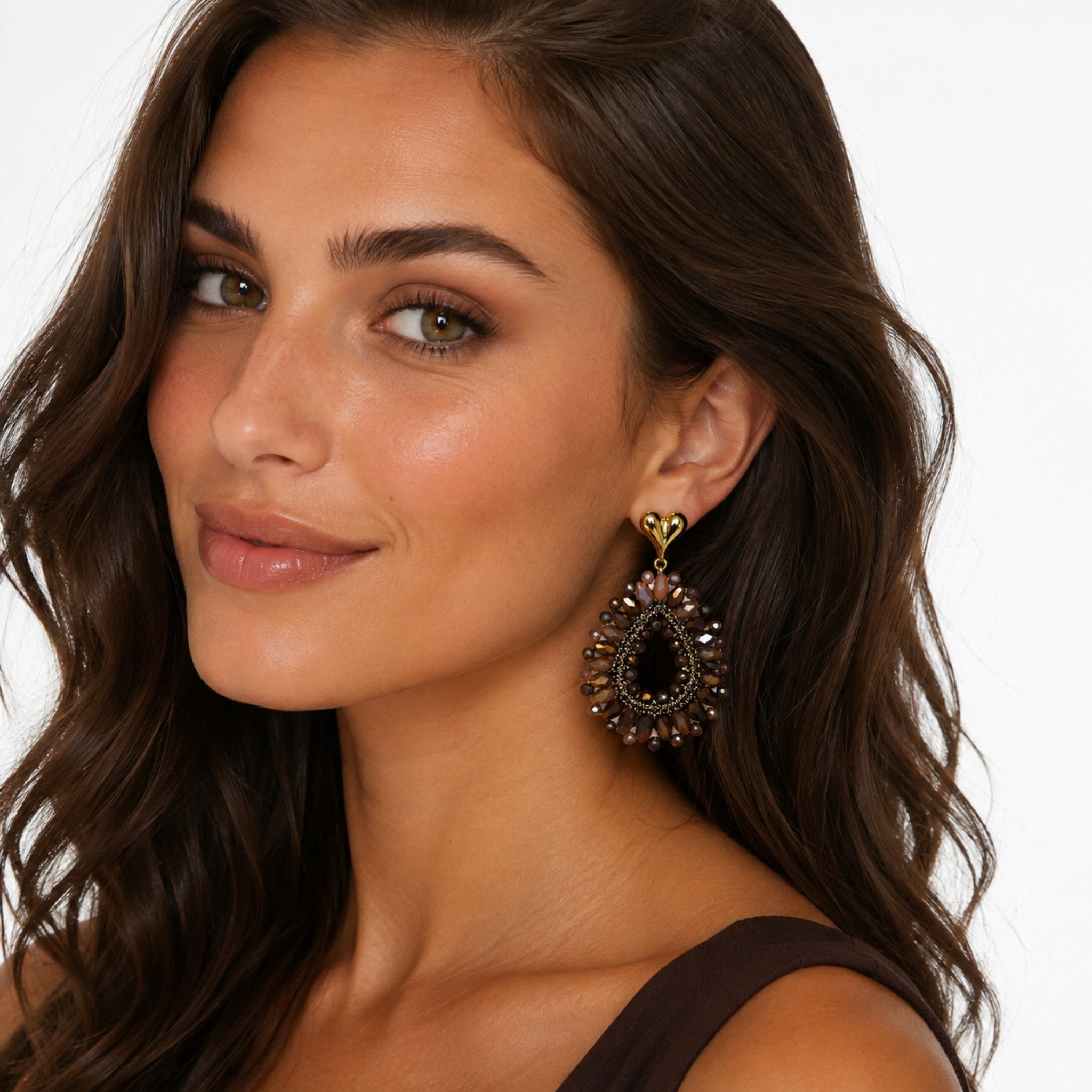 NEXORA Perlenohrringe Statement Ohrringe Damen Tropfen Ohrhänger Elegant Boho Schmuck (1 Paar Ohrringe), Statement-Design, Tropfenform, dekorativer Schmuckbesatz