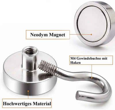 BAYLI Magnet 20 Stück Haken Magnet klein, super Starker magnetische Haken [Ø 16mm