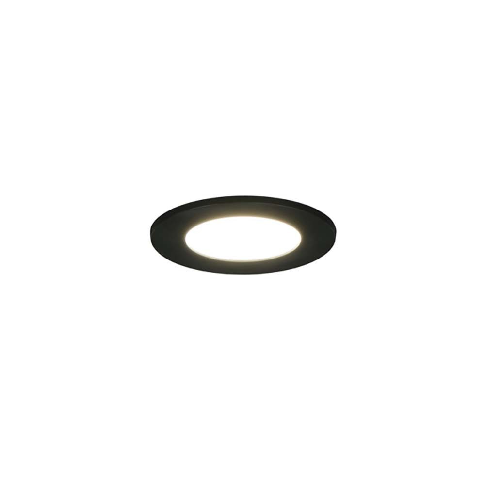 TRIO Leuchten LED Einbaustrahler, LED-Leuchtmittel fest verbaut, Warmweiß, Neutralweiß, Tageslichtweiß, LED Einbauleuchte Deckenlampe Einbauspot Schwarz Dimmbar Farbwahl H