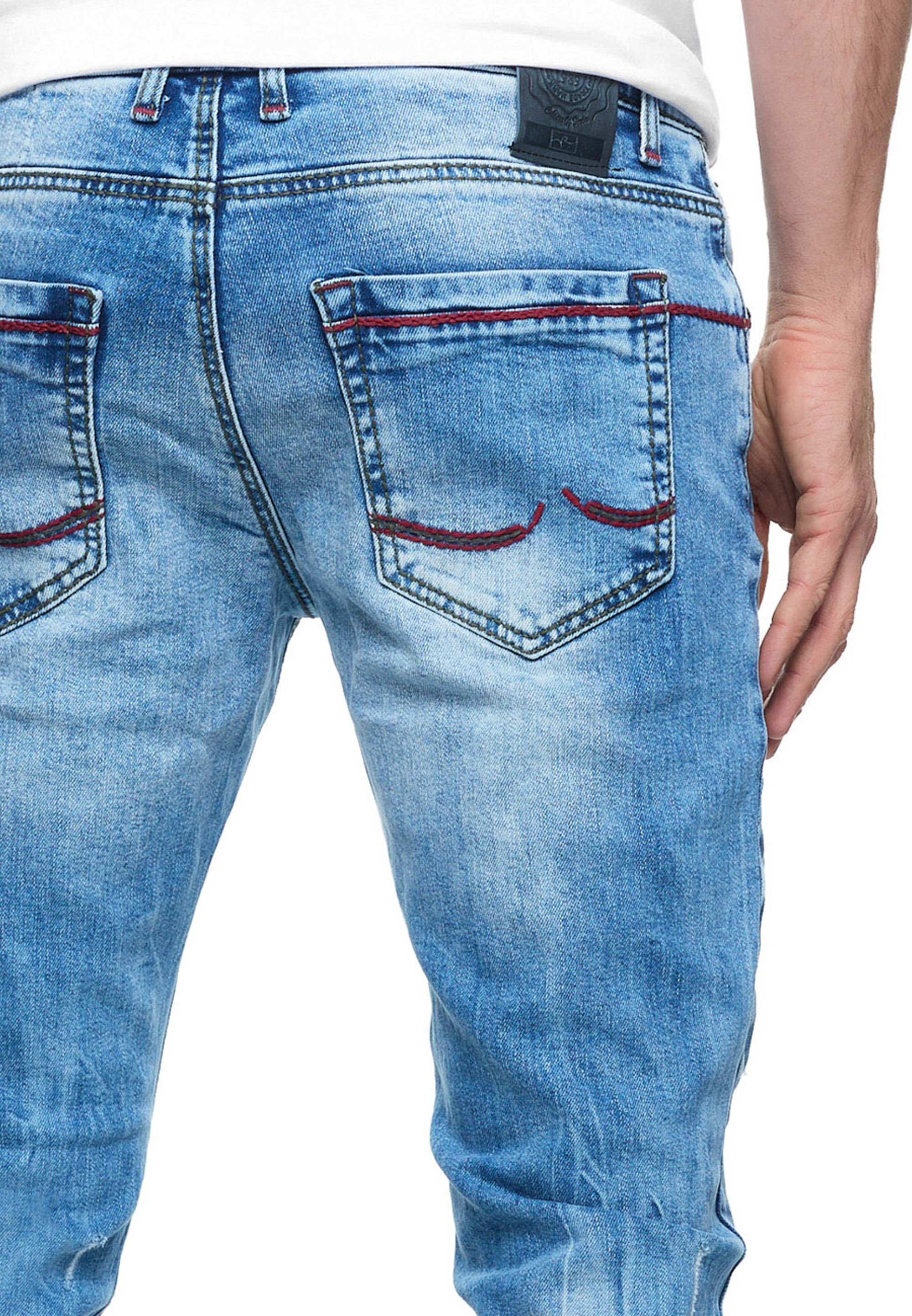 Rusty Neal Straight-Jeans MINO in klassischem hellblau Look