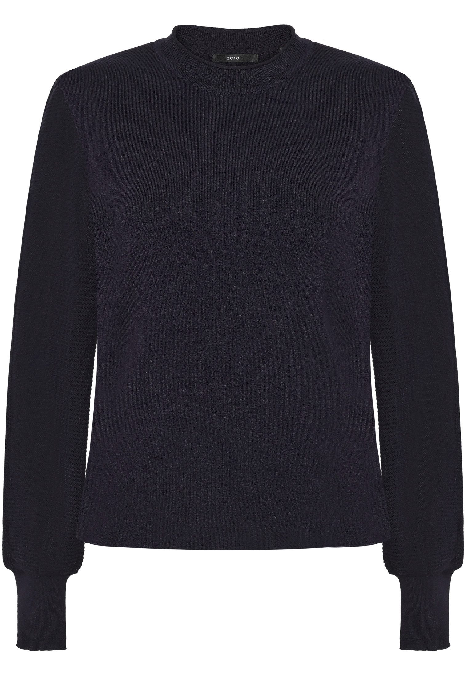 Zero Strickpullover Damen mit hohem Kragen (1-tlg) Plain/ohne Details