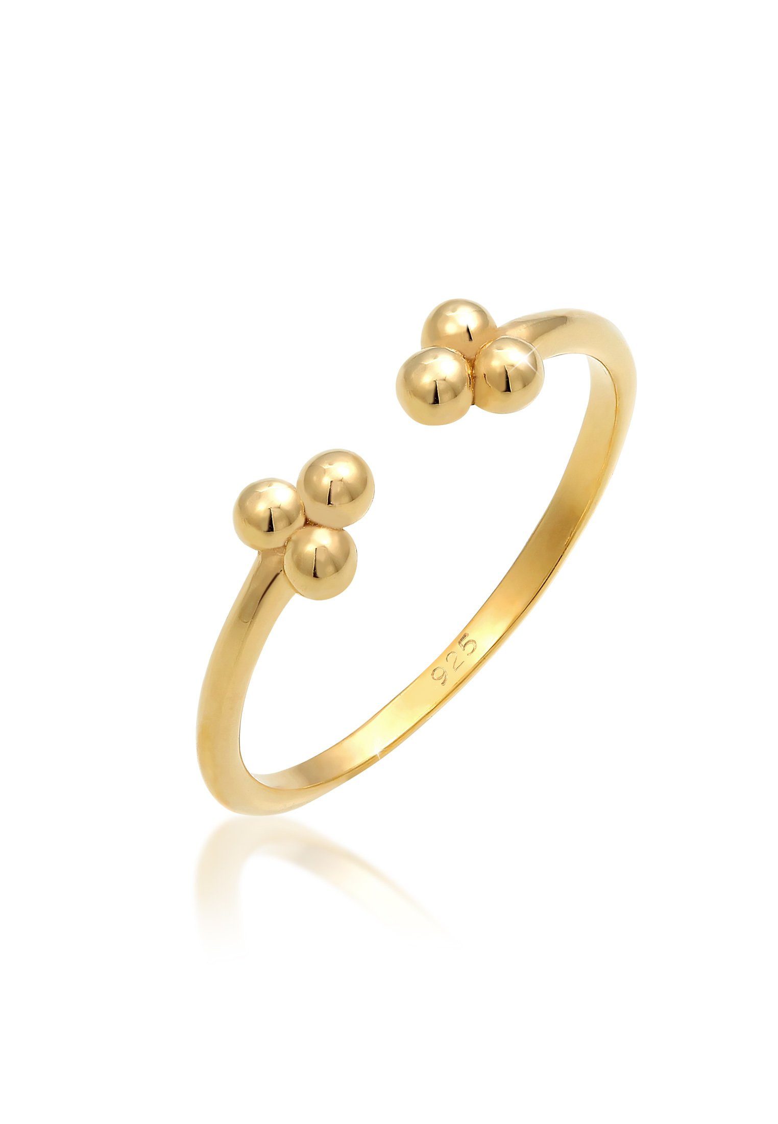 Fingerring Ring Kugel Design 925 Sterling Silber Verstellbar