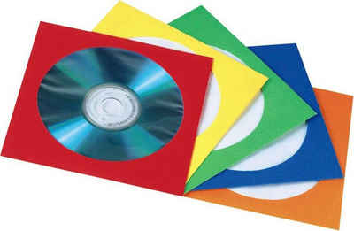 Hama CD-Hülle CD / DVD-Papierhüllen, 100er-Pack, farblich sortiert