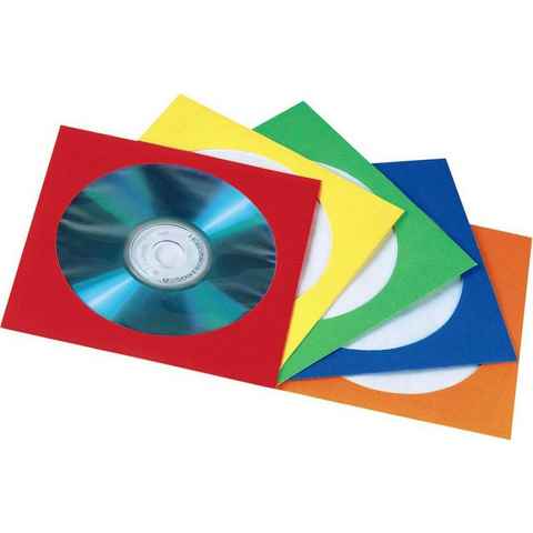 Hama CD-Hülle CD / DVD-Papierhüllen, 100er-Pack, farblich sortiert