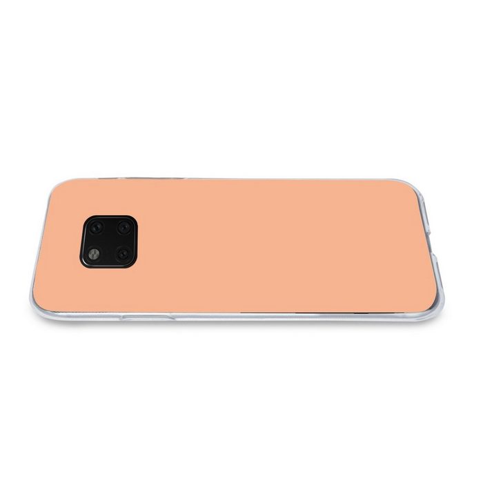 MuchoWow Handyhülle Aprikose - Rosa - Pastell - Einfarbig - Orange Handyhülle Huawei Mate 20 Pro Handy Case Silikon Bumper Case OR12164