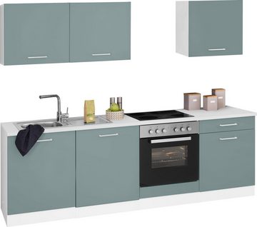 HELD MÖBEL Küchenzeile Visby, ohne E-Geräte, Breite 240 cm für Geschirrspülmaschine